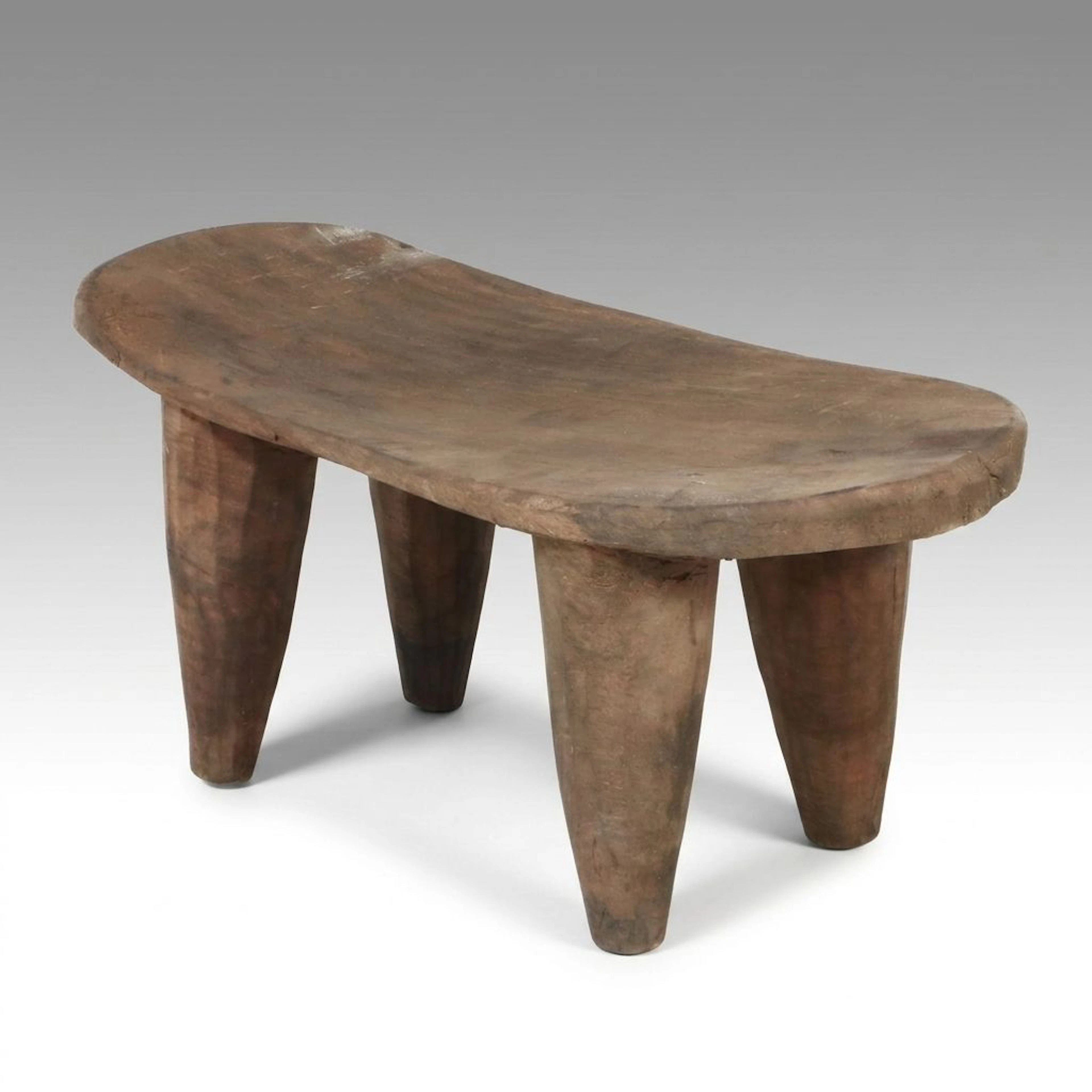 West African Senufo Carved Wood Stool, 20th Century