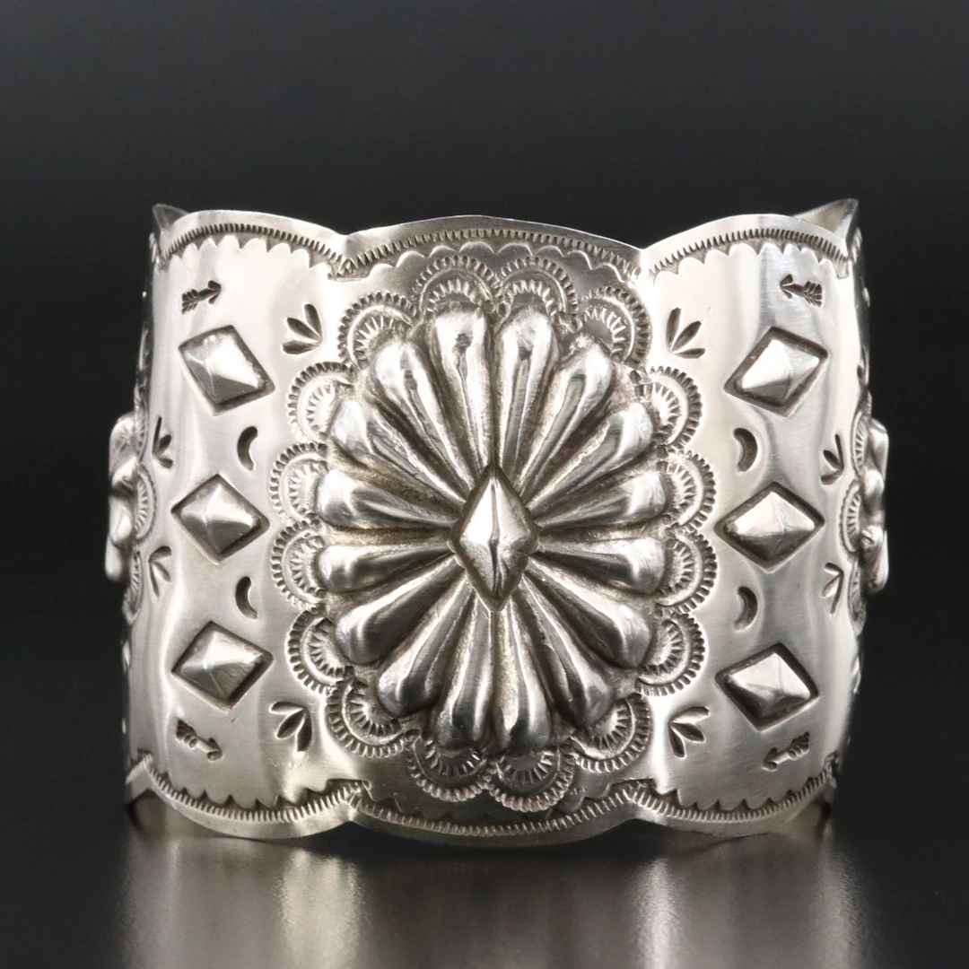 Southwestern Sterling Stampwork Cuff