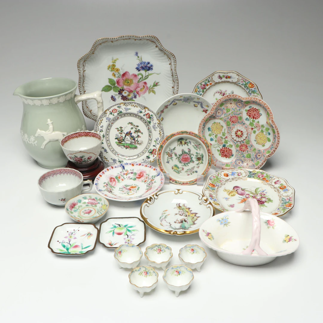 Carl Thieme, Spode with Other Porcelain Plates, Bowls and More