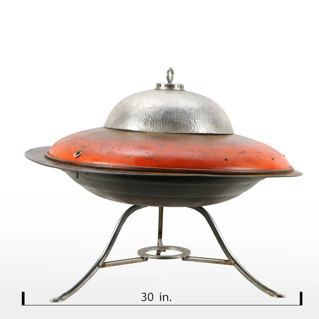 Ursula Roma Mixed Media Sculpture of UFO, 21st Century