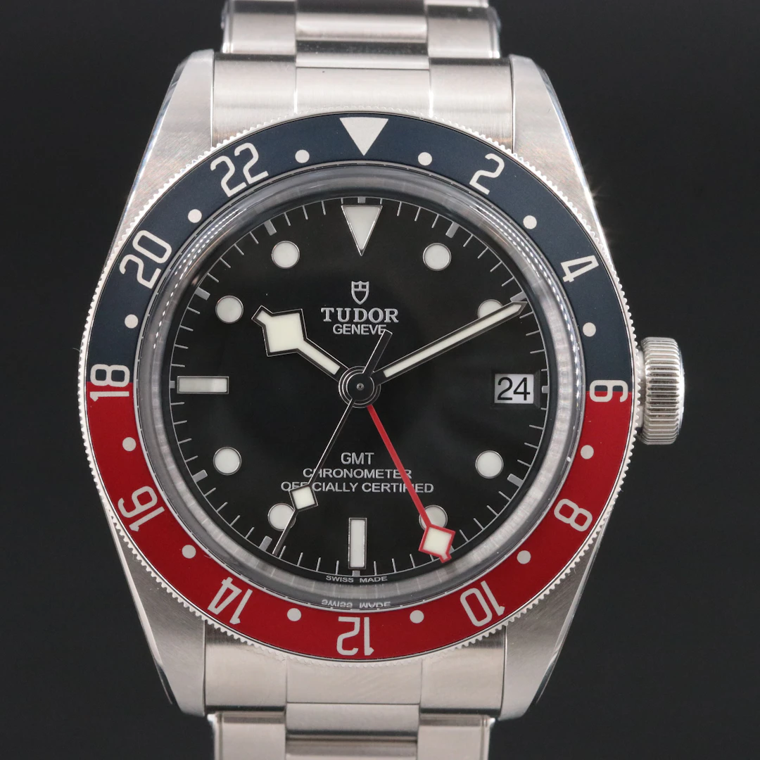 Tudor Black Bay GMT Red - Black Steel Rivet Band Model 79830RB Watch