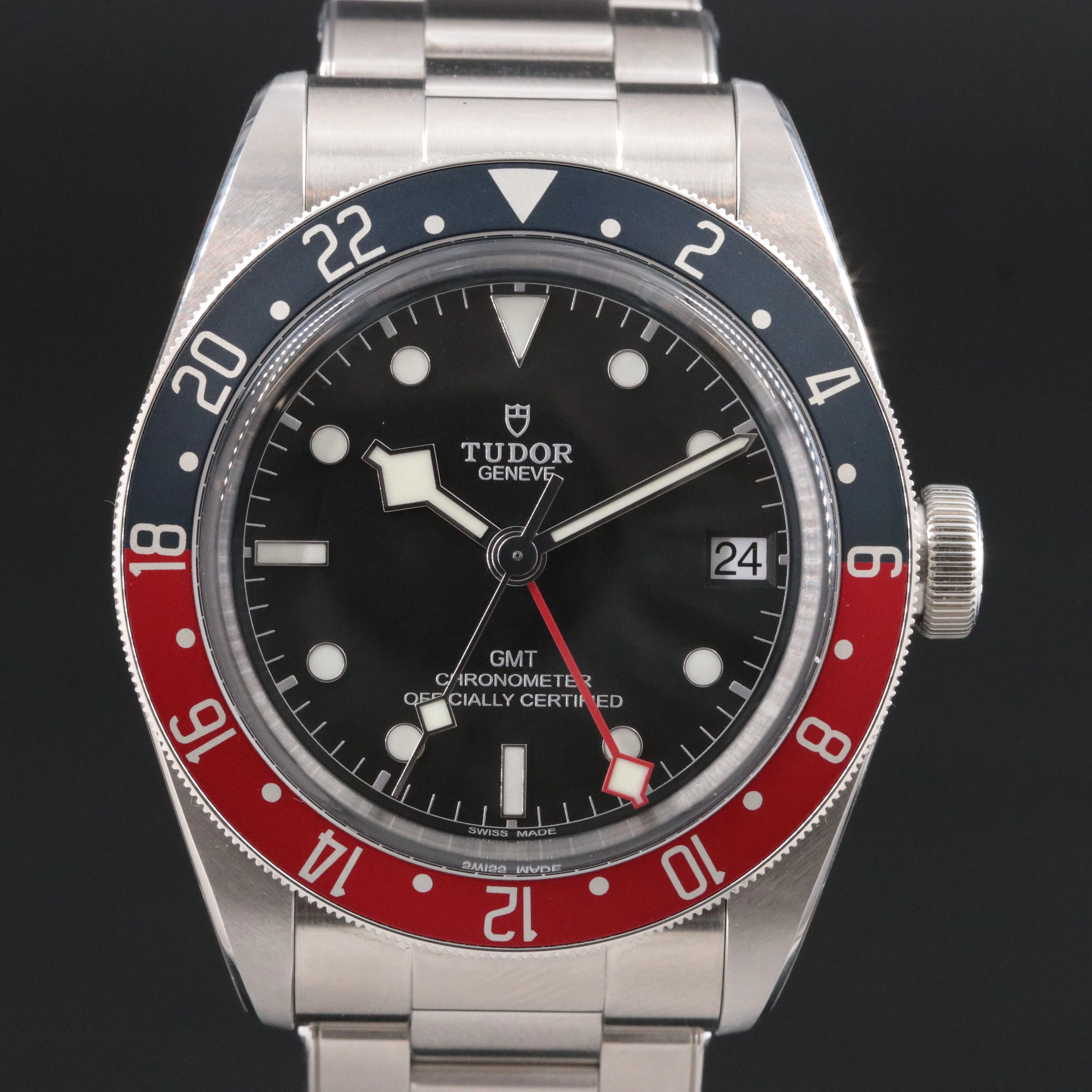 Tudor Black Bay GMT Red - Black Steel Rivet Band Model 79830RB Watch