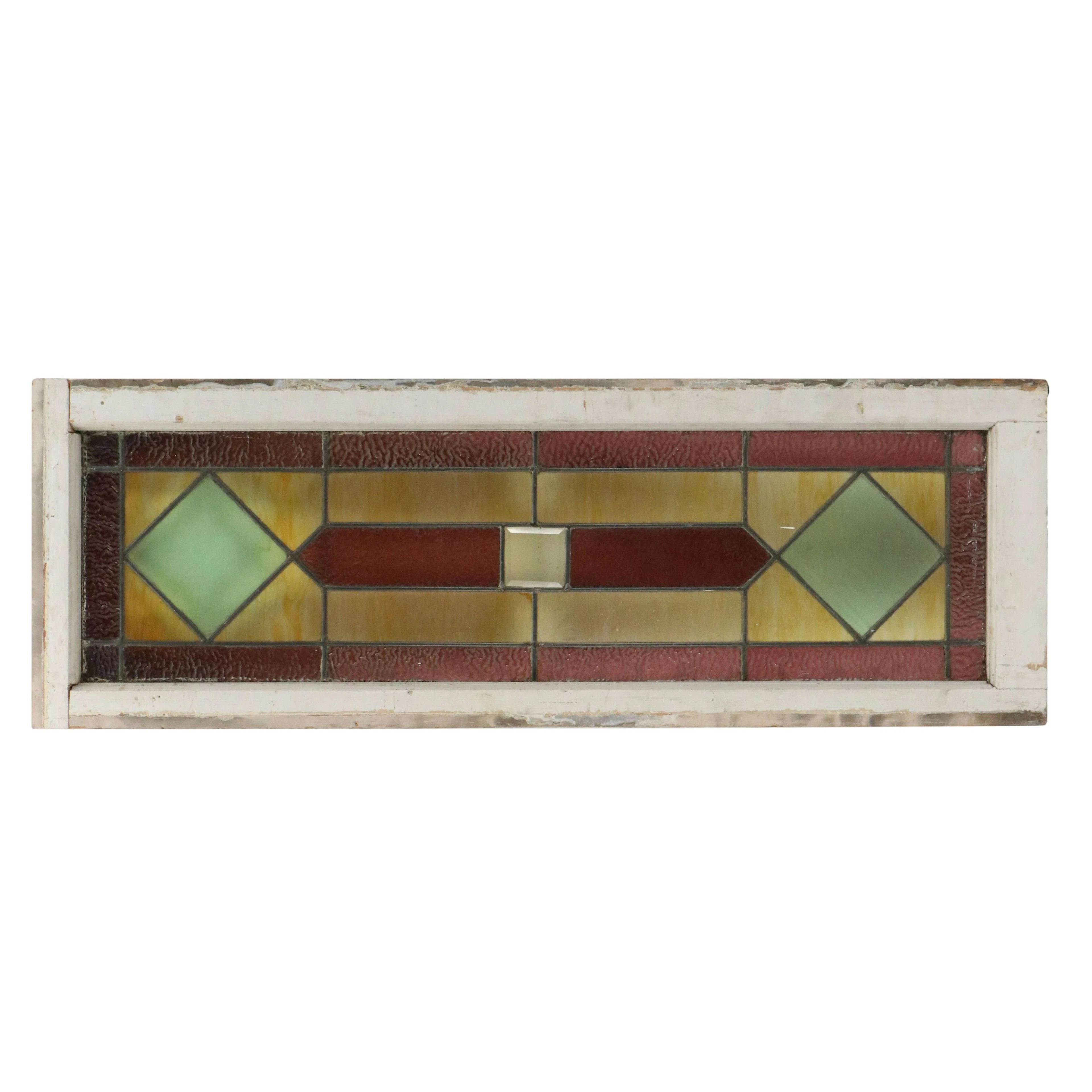 Art Deco Style Stained Glass Window Panel, Early 20th Century