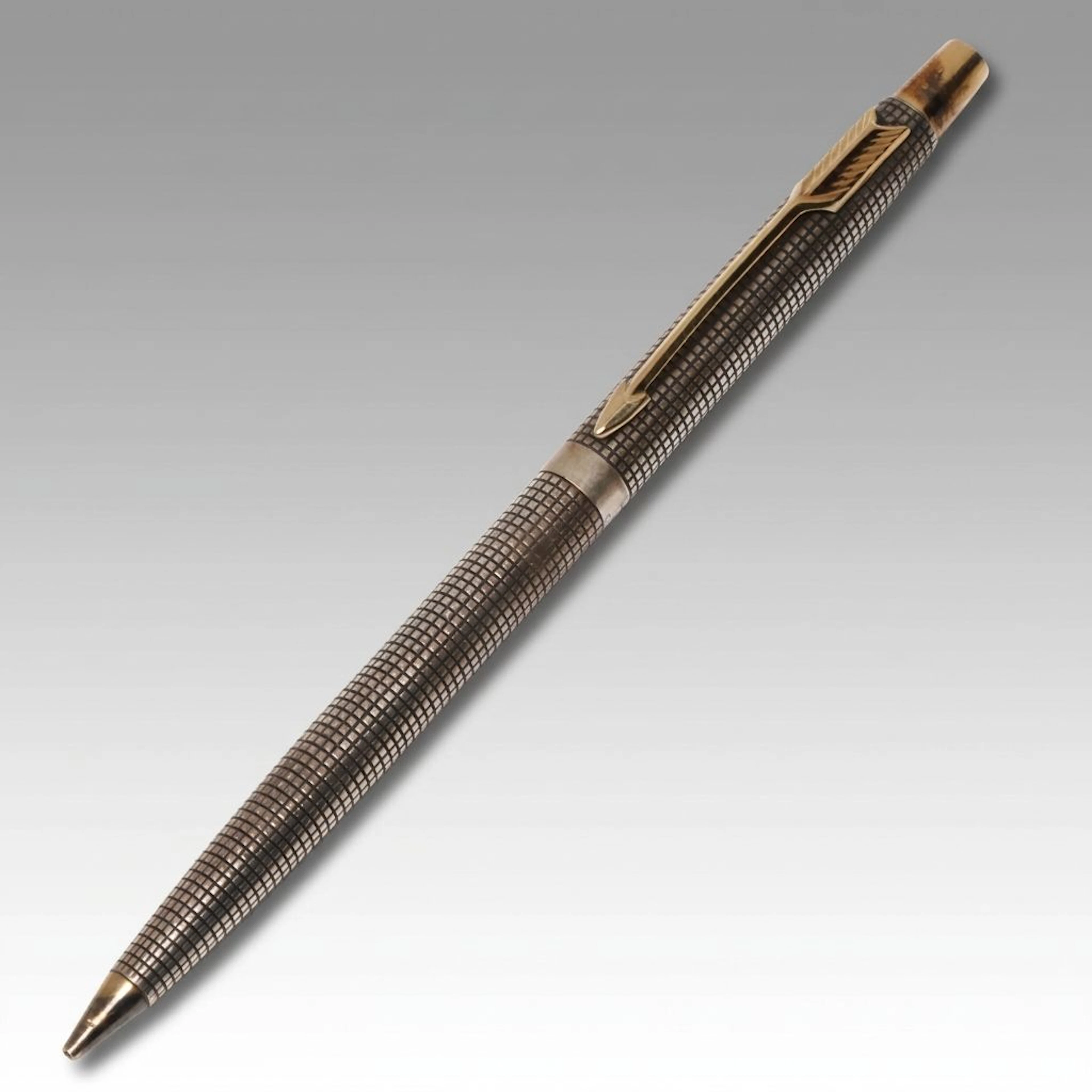 Parker Sterling Silver and Gold Finished Grid Mechanical Pencil