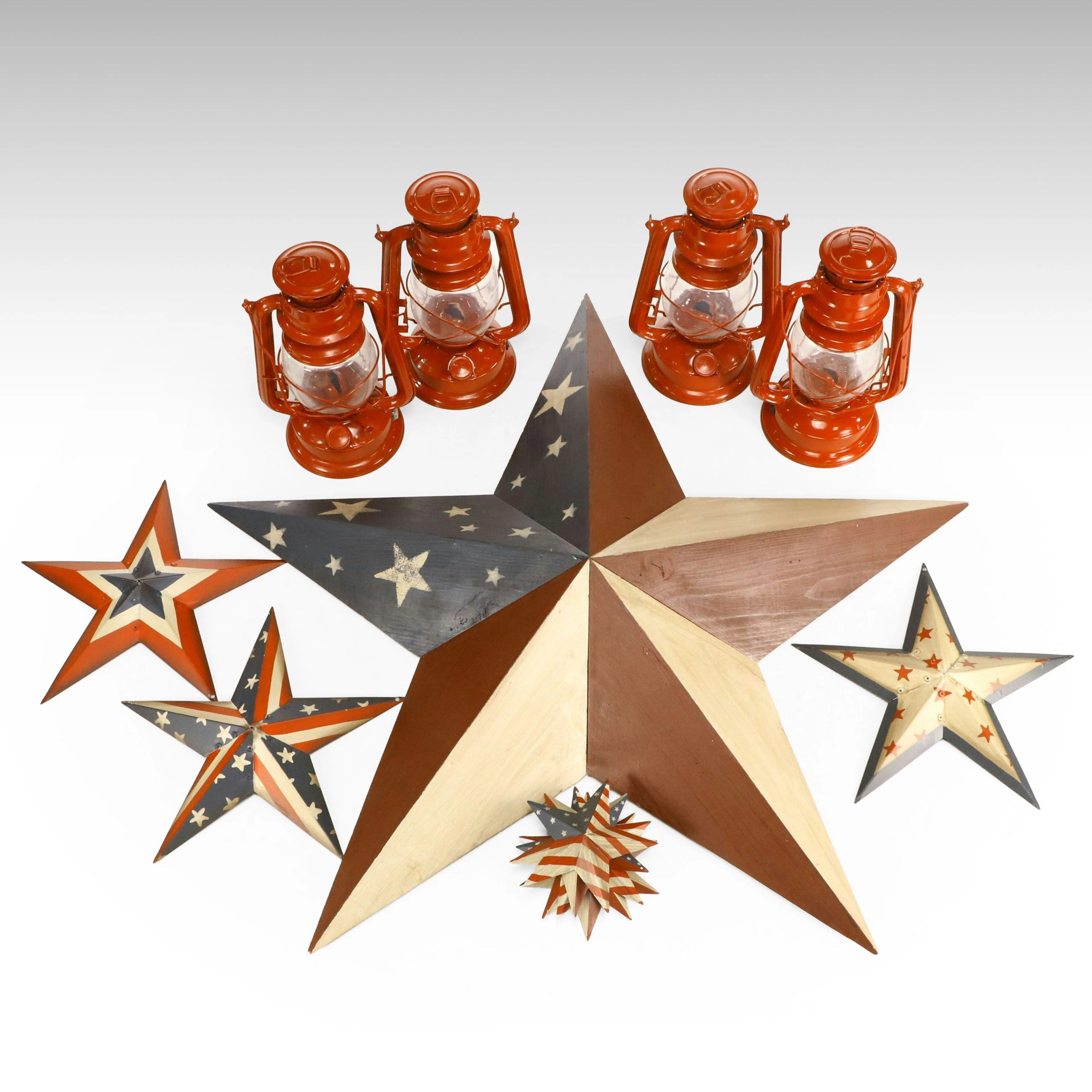 Paint-Decorated Wood Star and More Americana Decorations