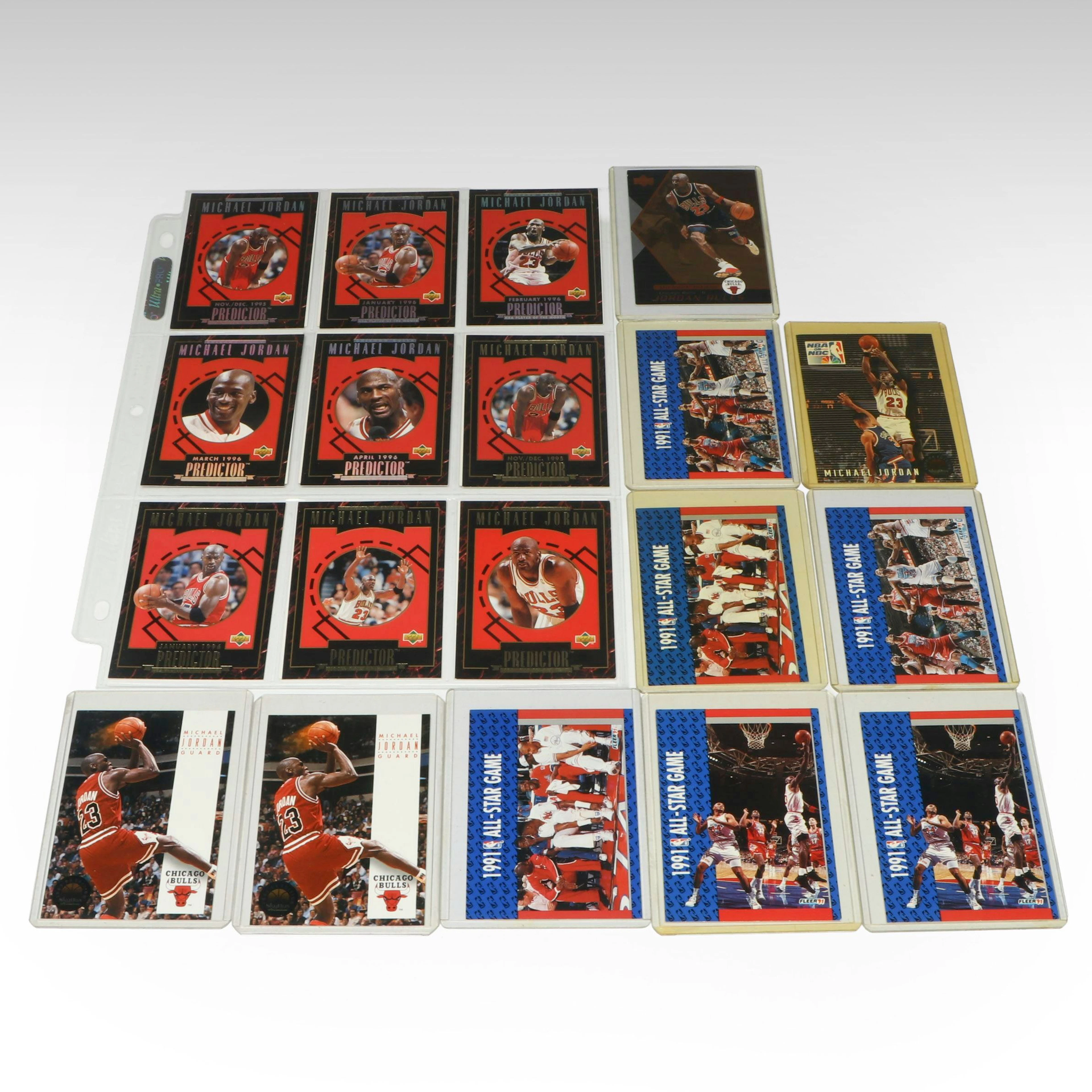 Michael Jordan Basketball Card Lot, Upper Deck Predictors, Fleer, Skybox, 1990s