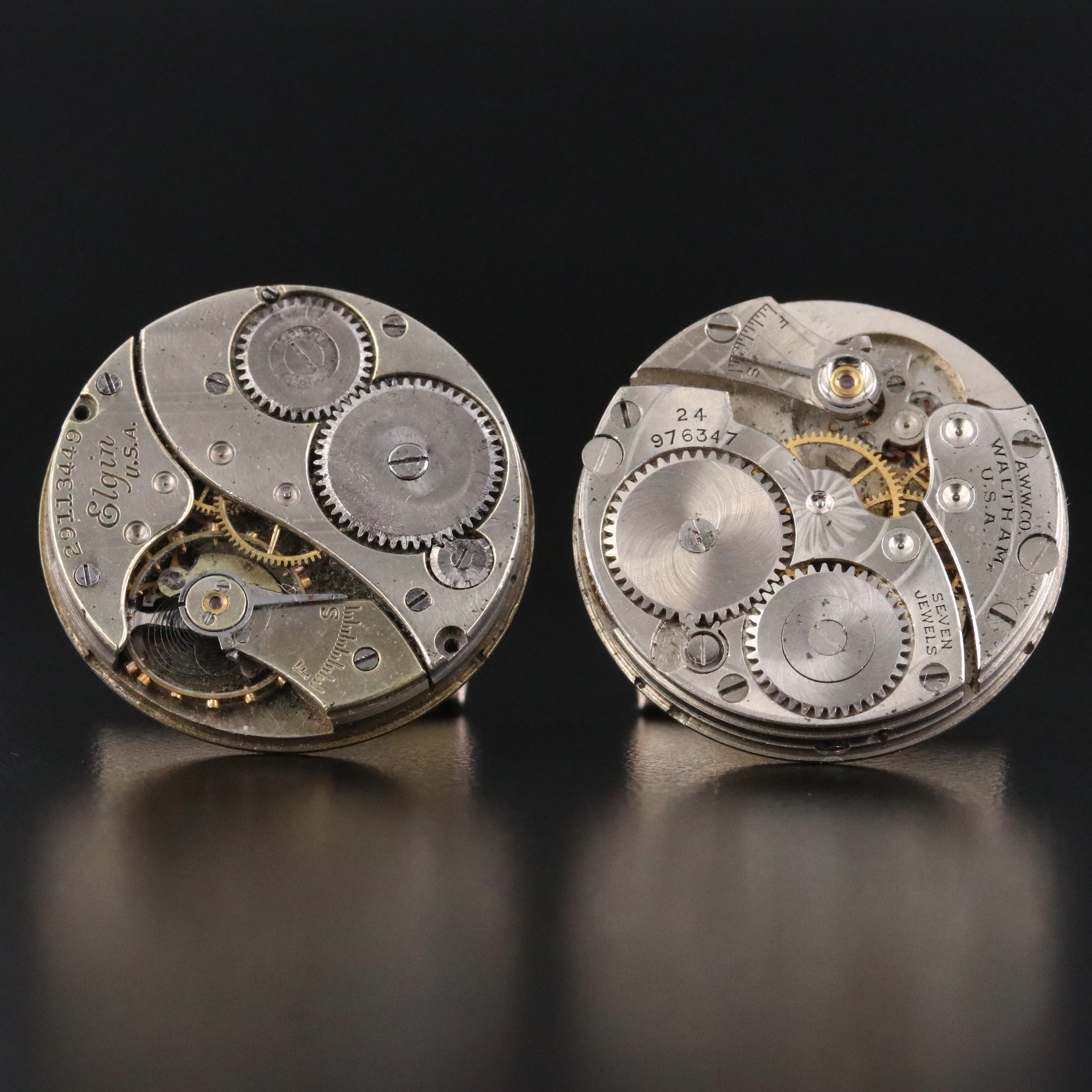 Watch Movement Cufflinks with Sterling
