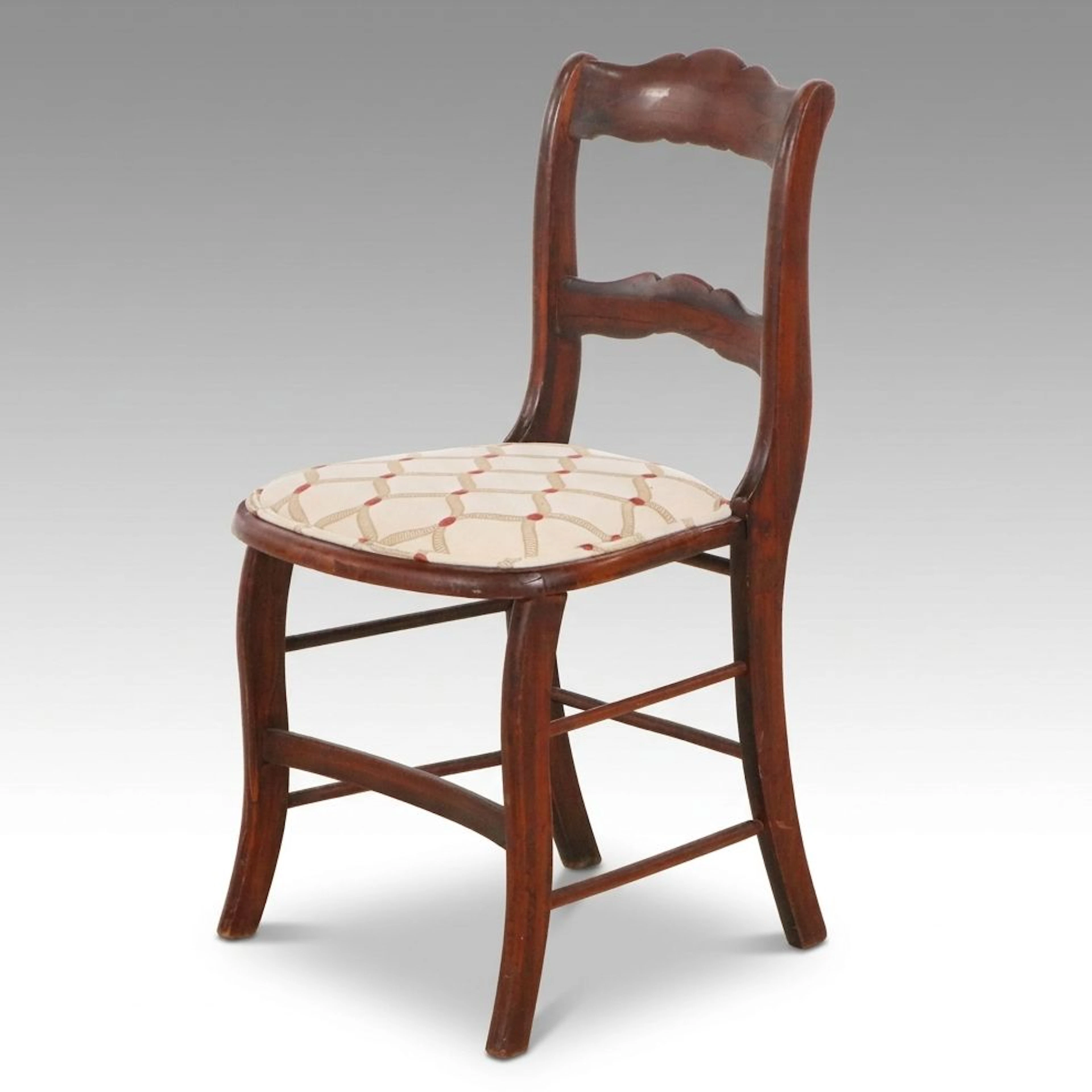 Victorian Style Walnut Side Chair, 20th Century