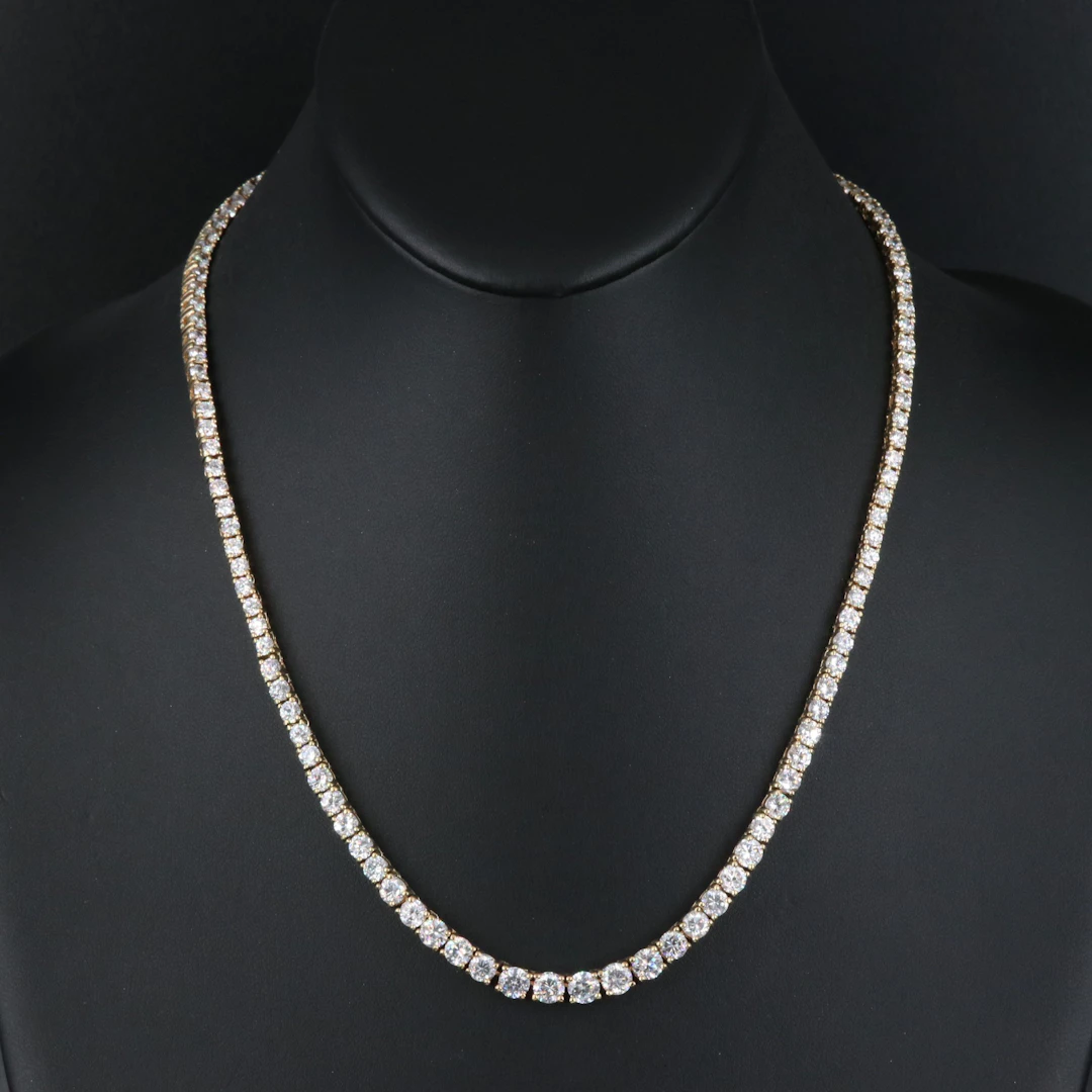 Sterling Graduated CZ Rivière Necklace