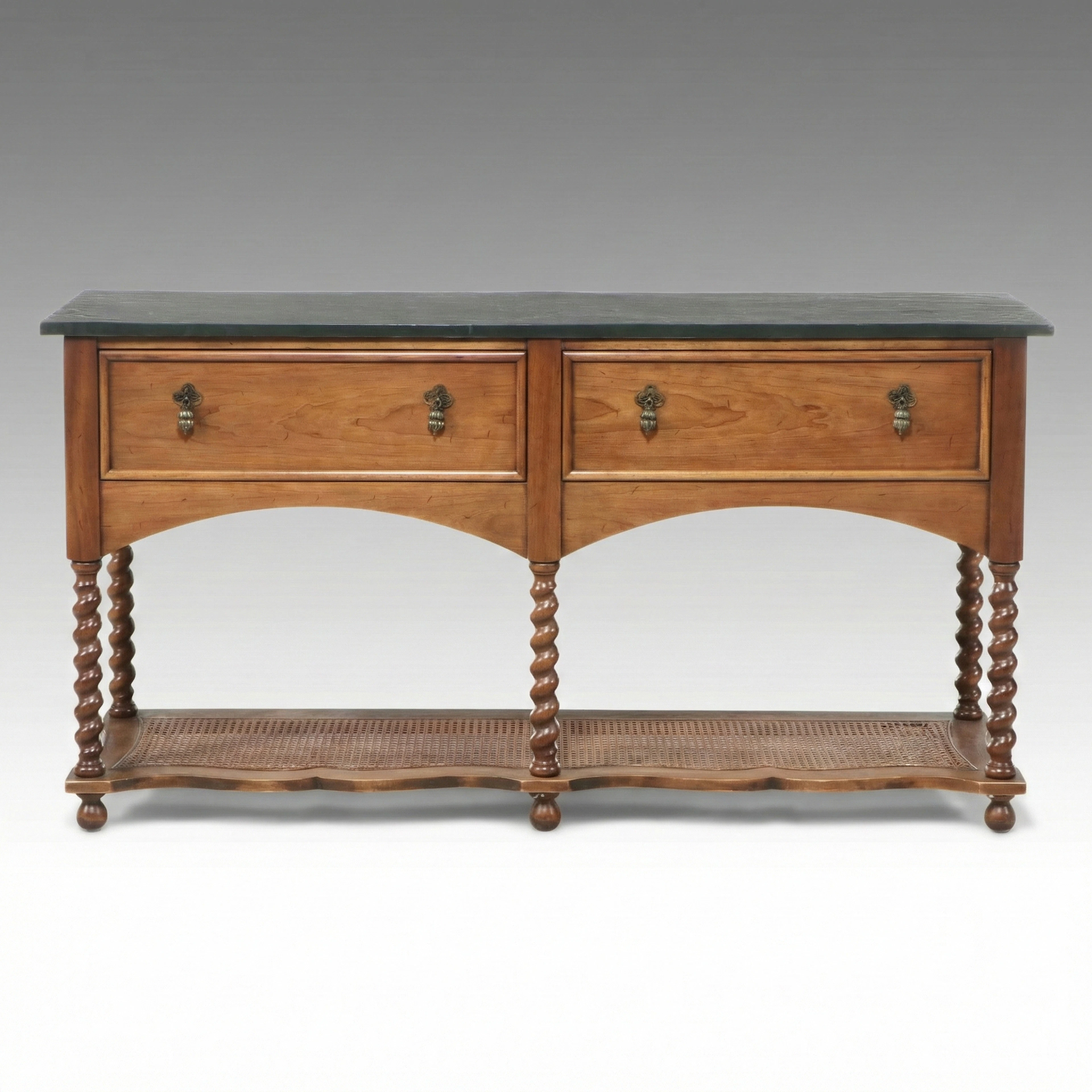 Century Furniture Wooden Mediterranean Revival Sideboard with Slate Top