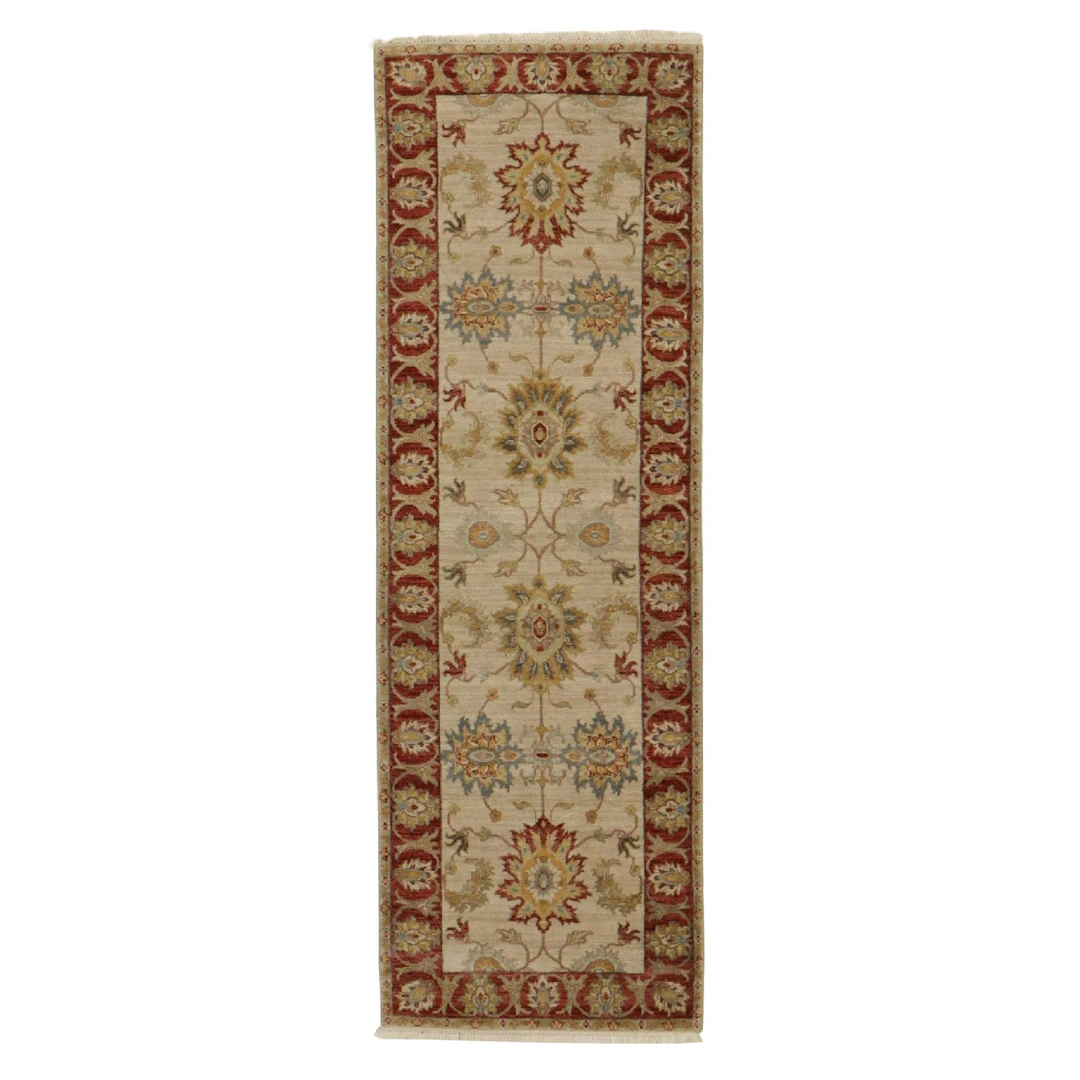 2'8 x 8'3 Hand-Knotted Indian Agra Carpet Runner