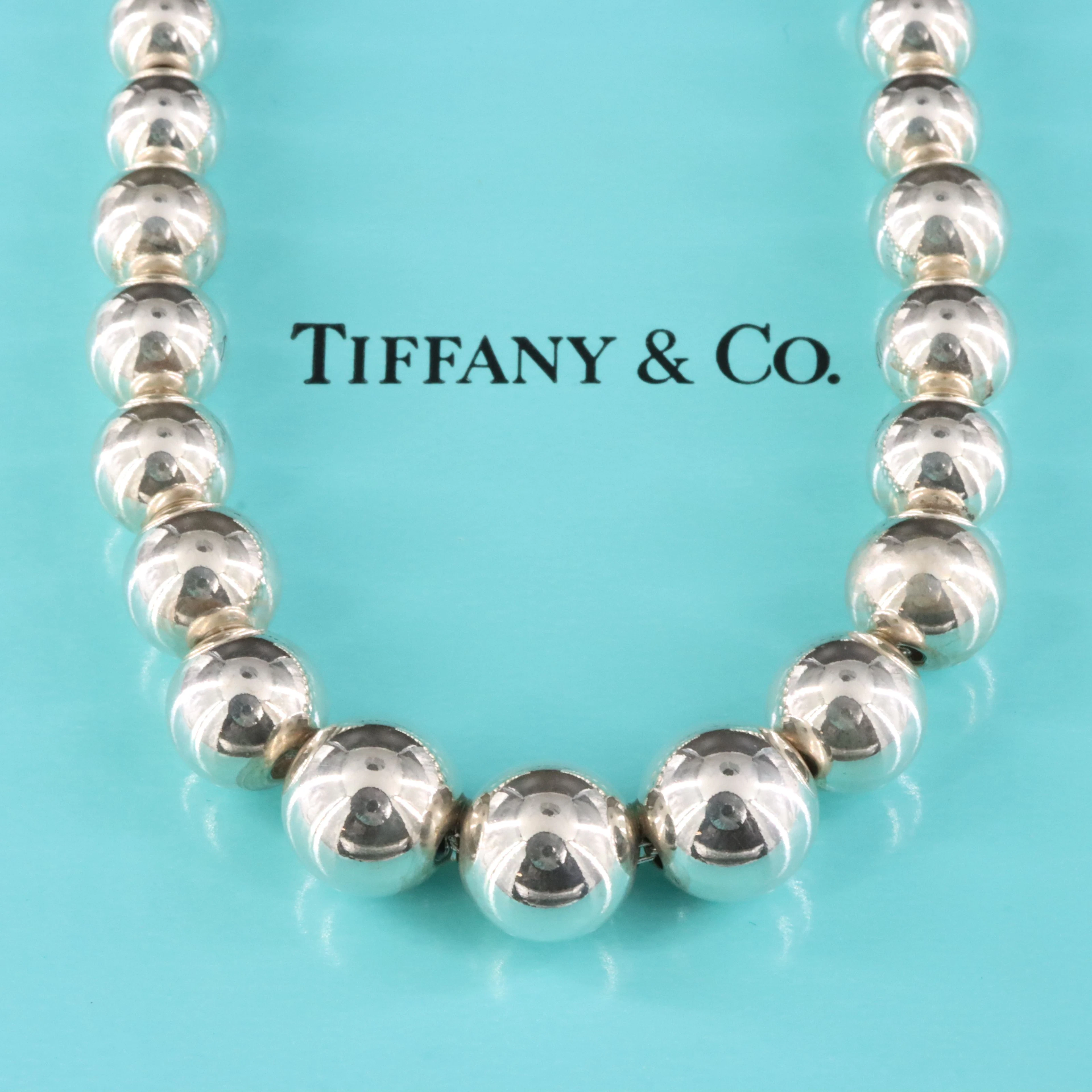 Tiffany & Co. Hardware Sterling Graduated Ball Necklace