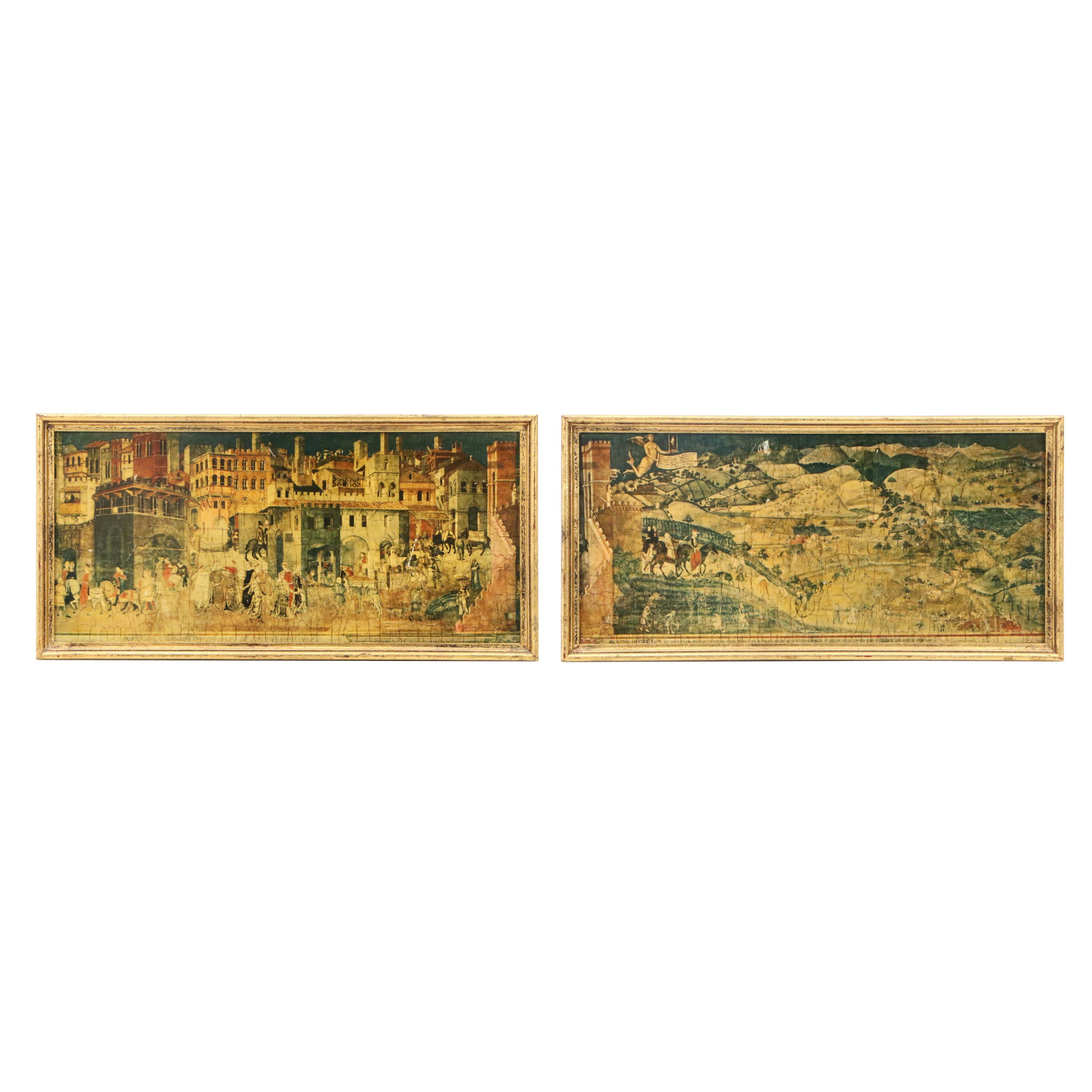 Collotypes After Ambrogio Lorenzetti "The Effects of Good Government..."