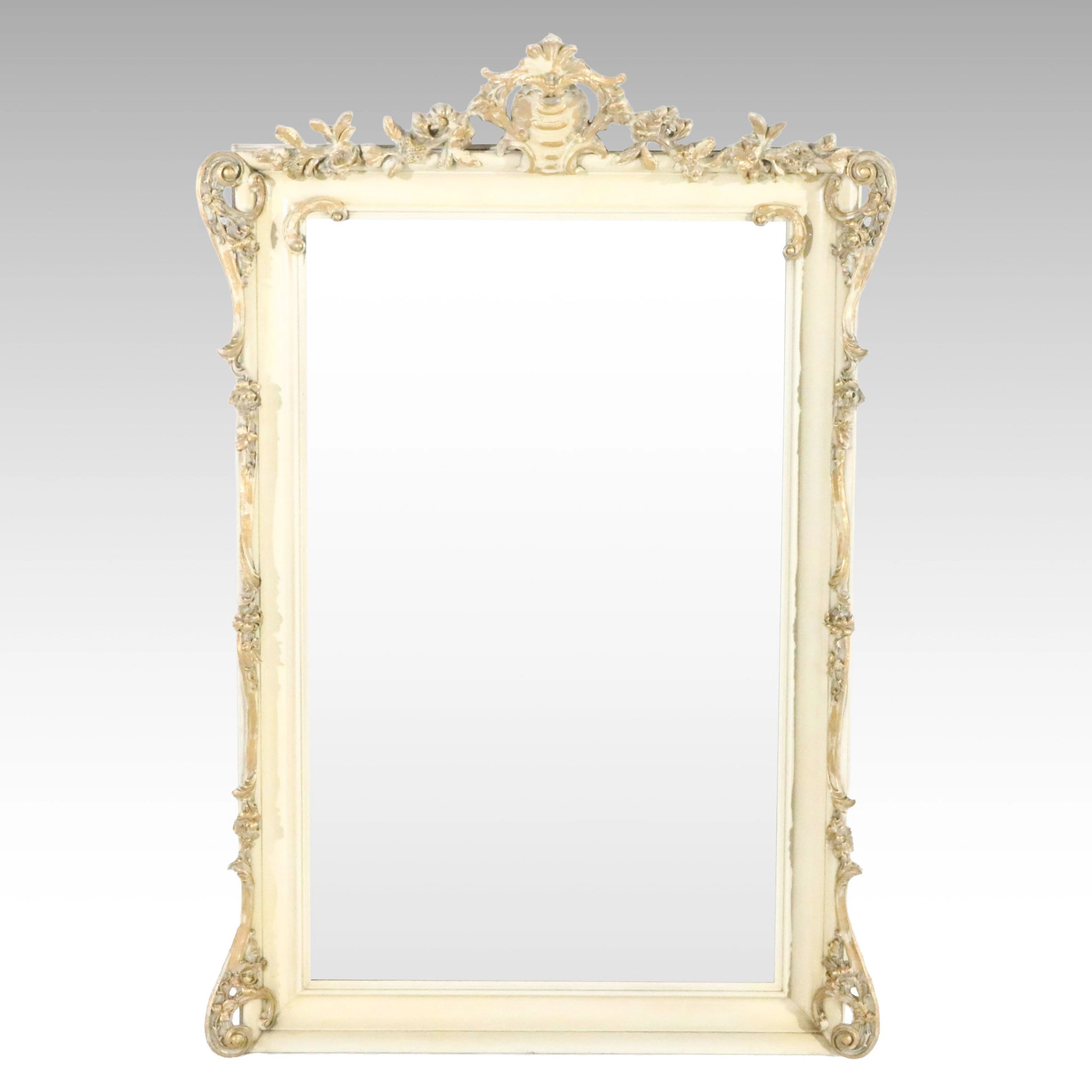 Rococo Style Gilt and Cream Finished Wall Mirror