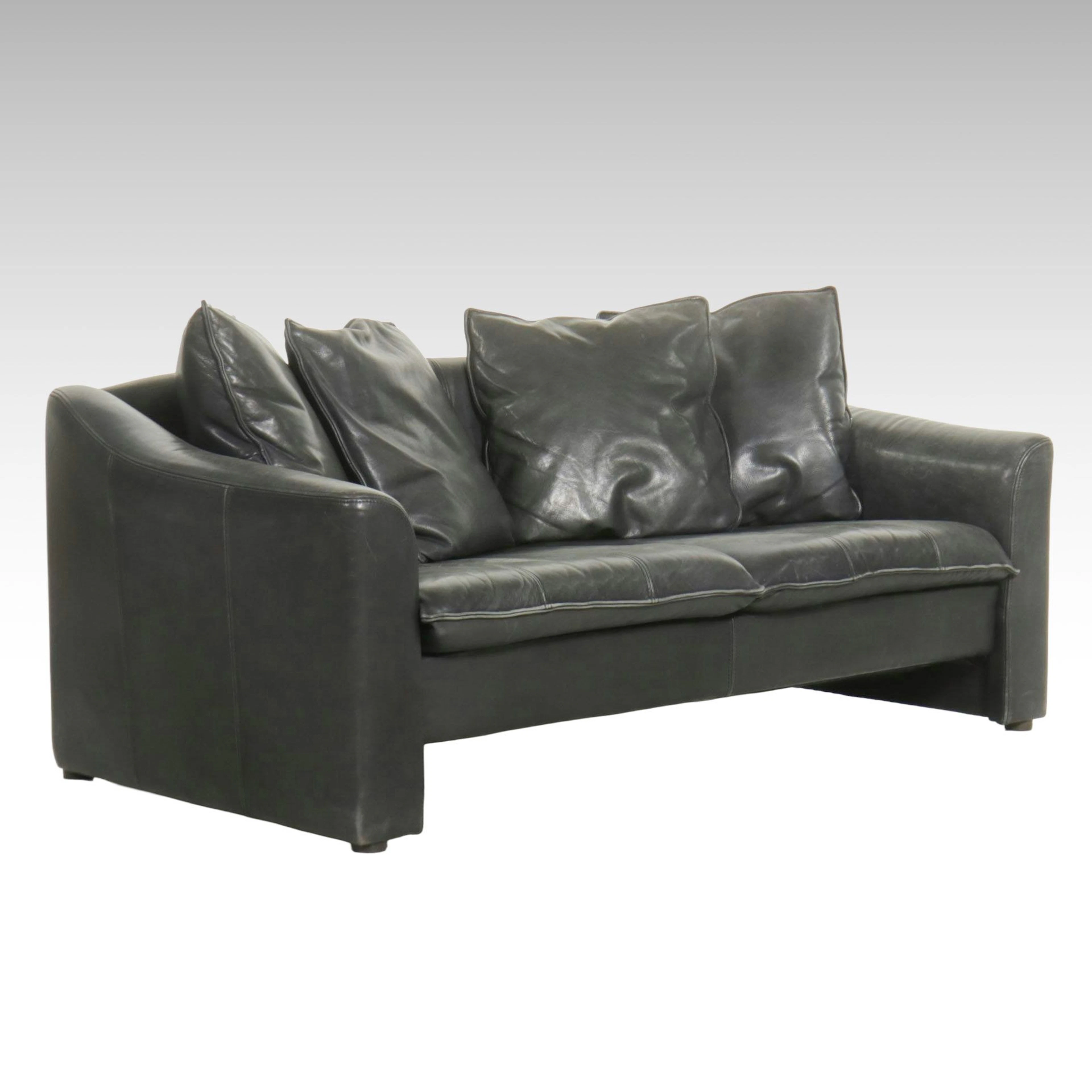Thams Danish Modern Leather Upholstered Sofa, Late 20th Century
