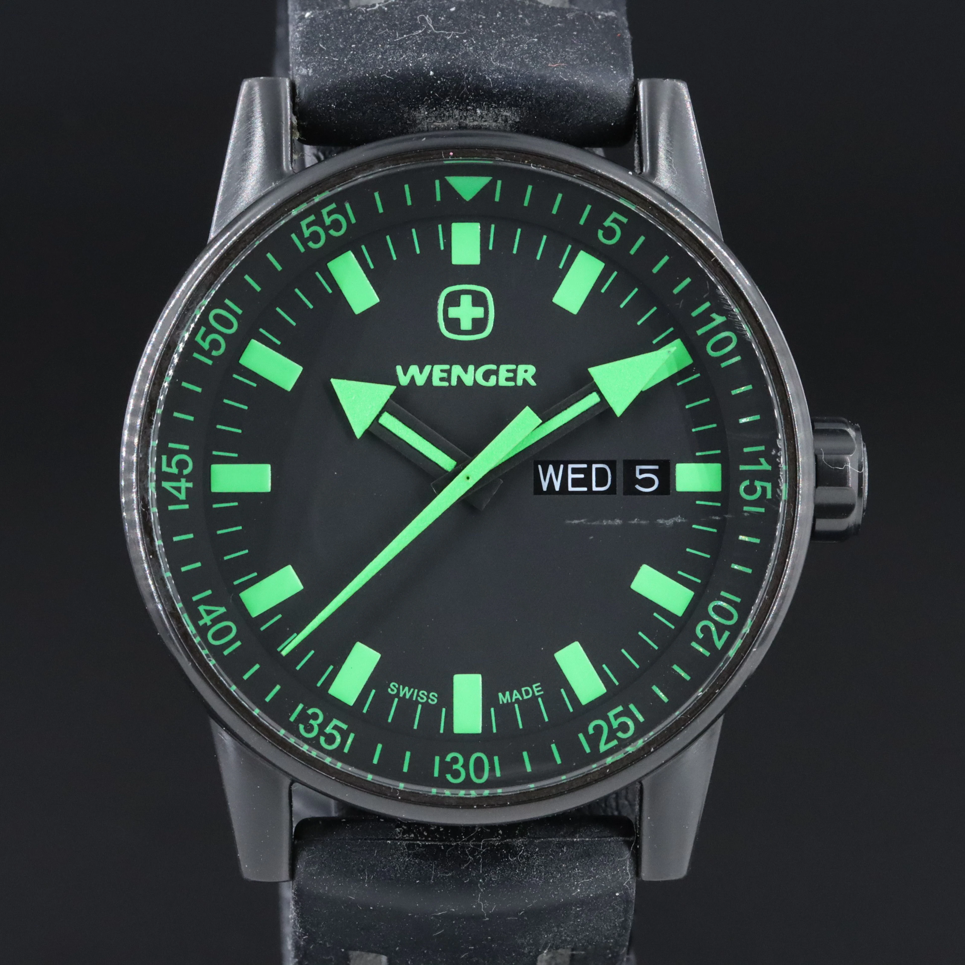 Swiss Wenger Stainless Steel and Ion Plating Military Field Watch
