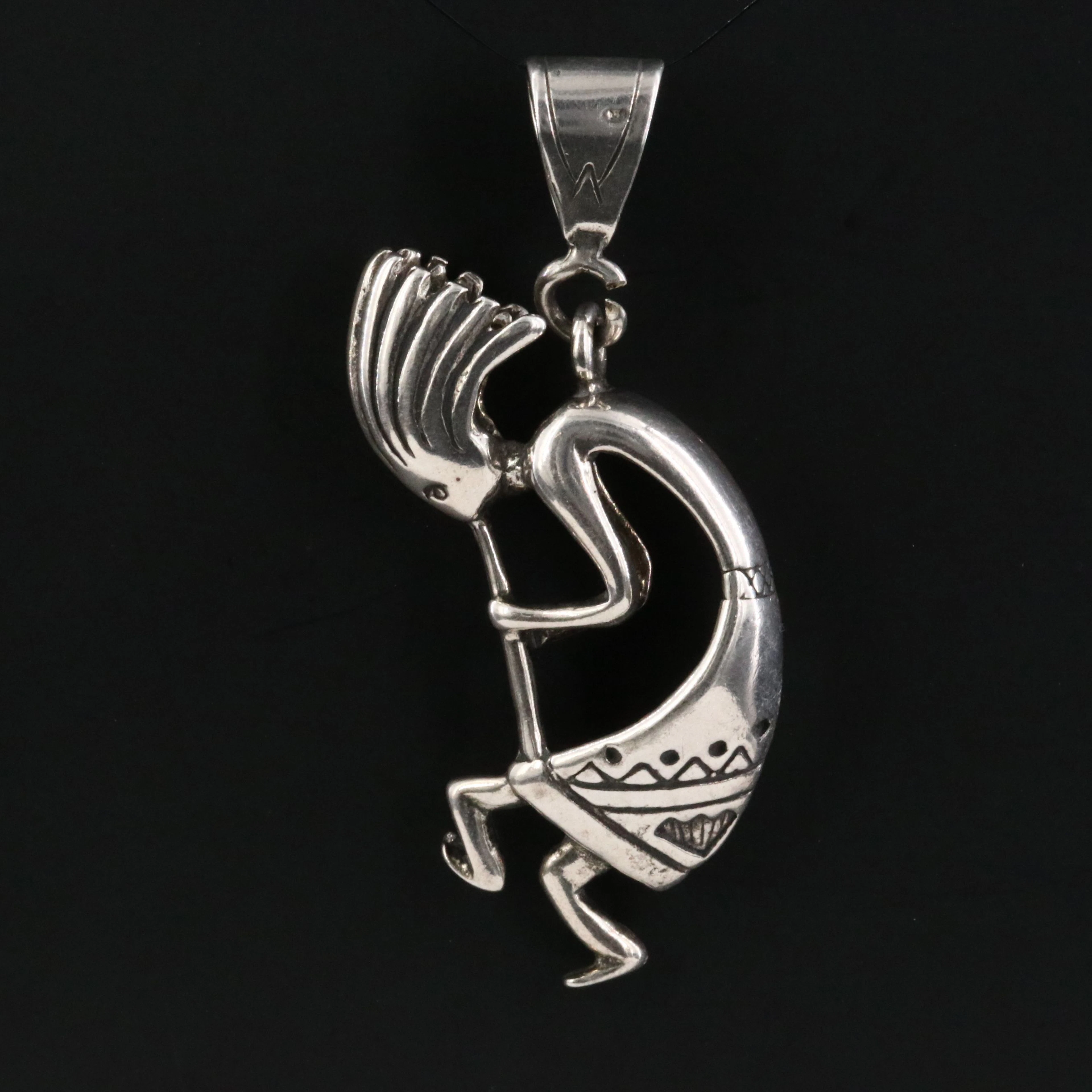 Sterling Kokopelli Pendant