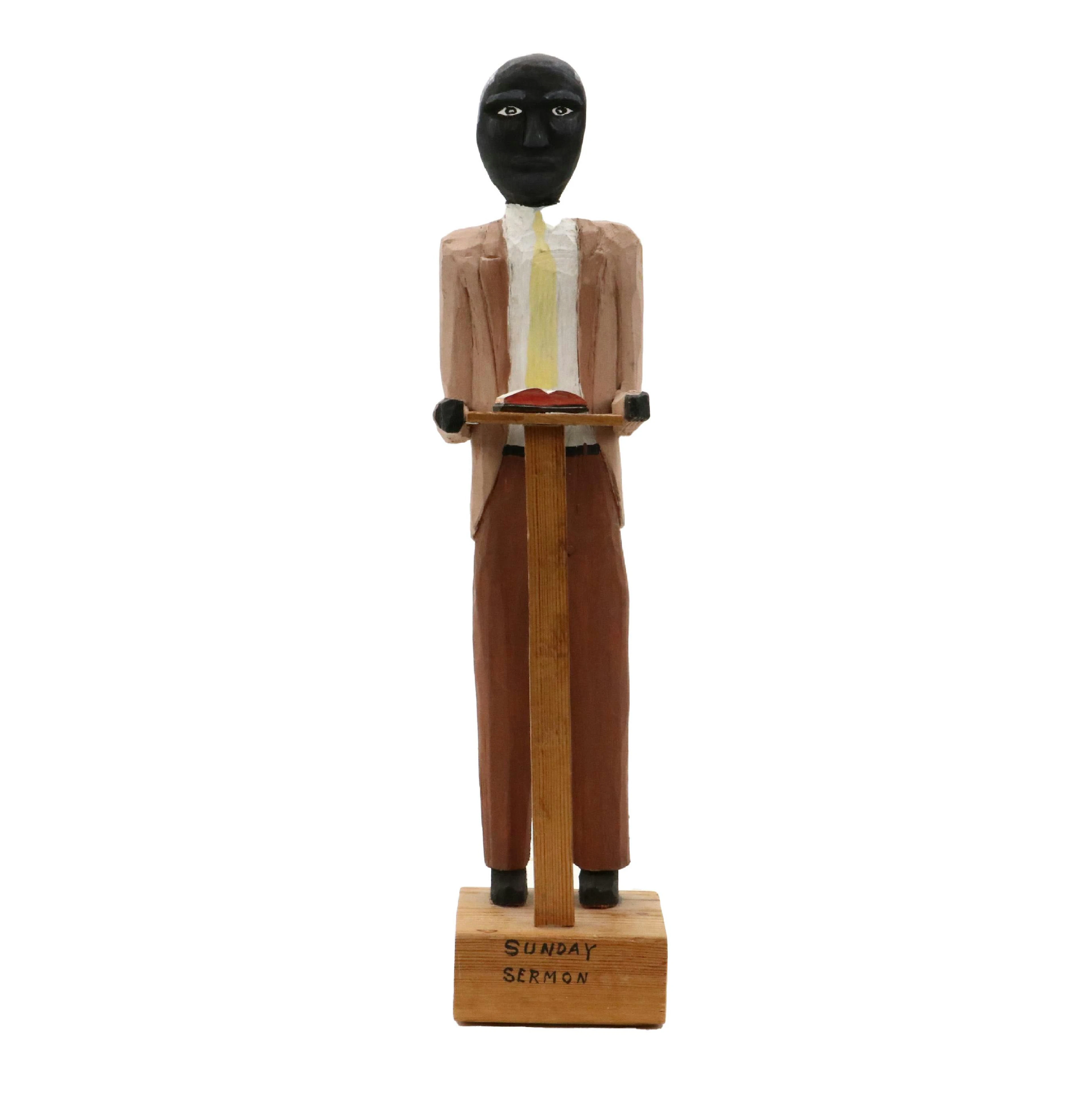 Preston Geter Outsider Art Sculpture "Sunday Sermon," 1996