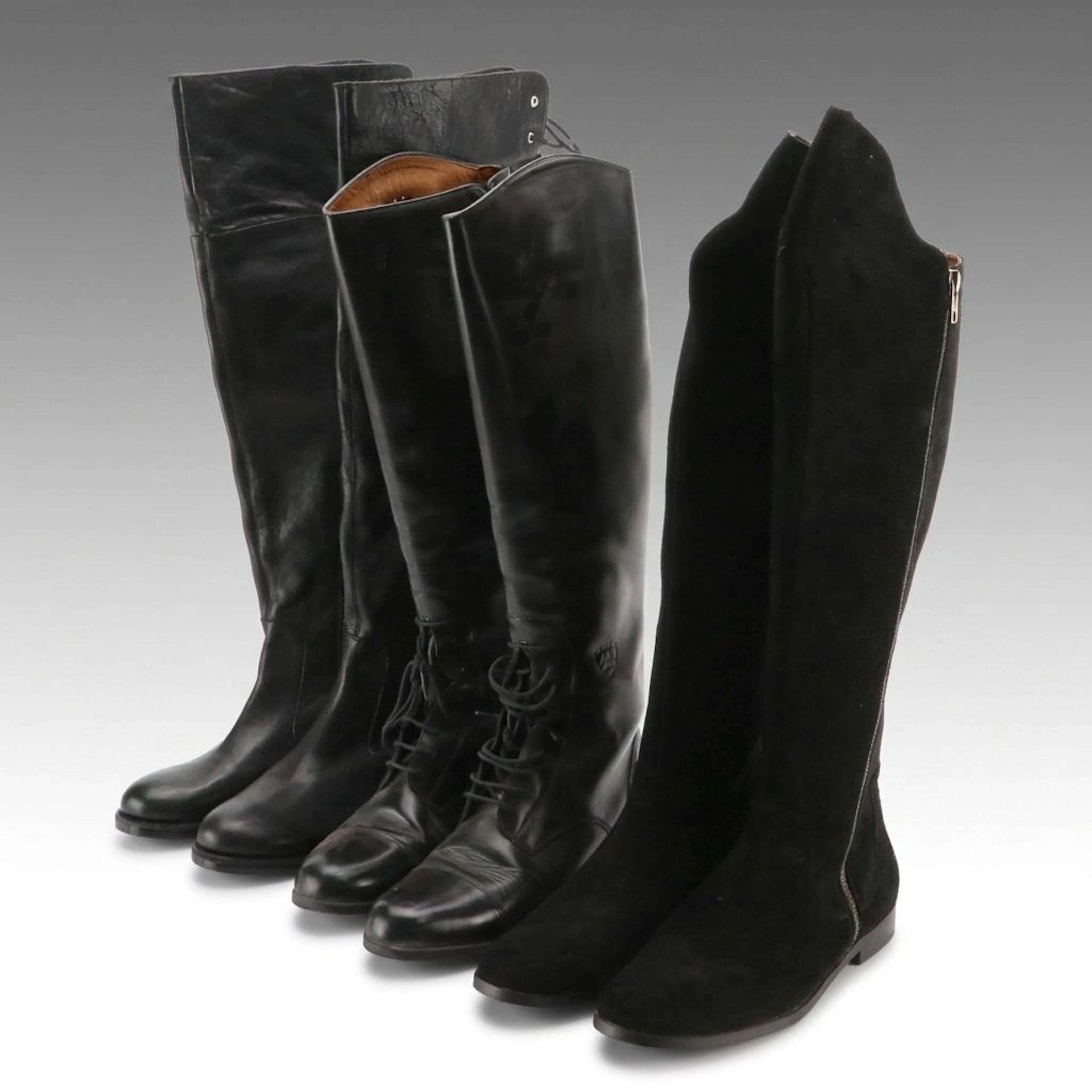 Corso Como Montana Suede Boots, Vince Camuto and Ariat Tall Black Leather Boots