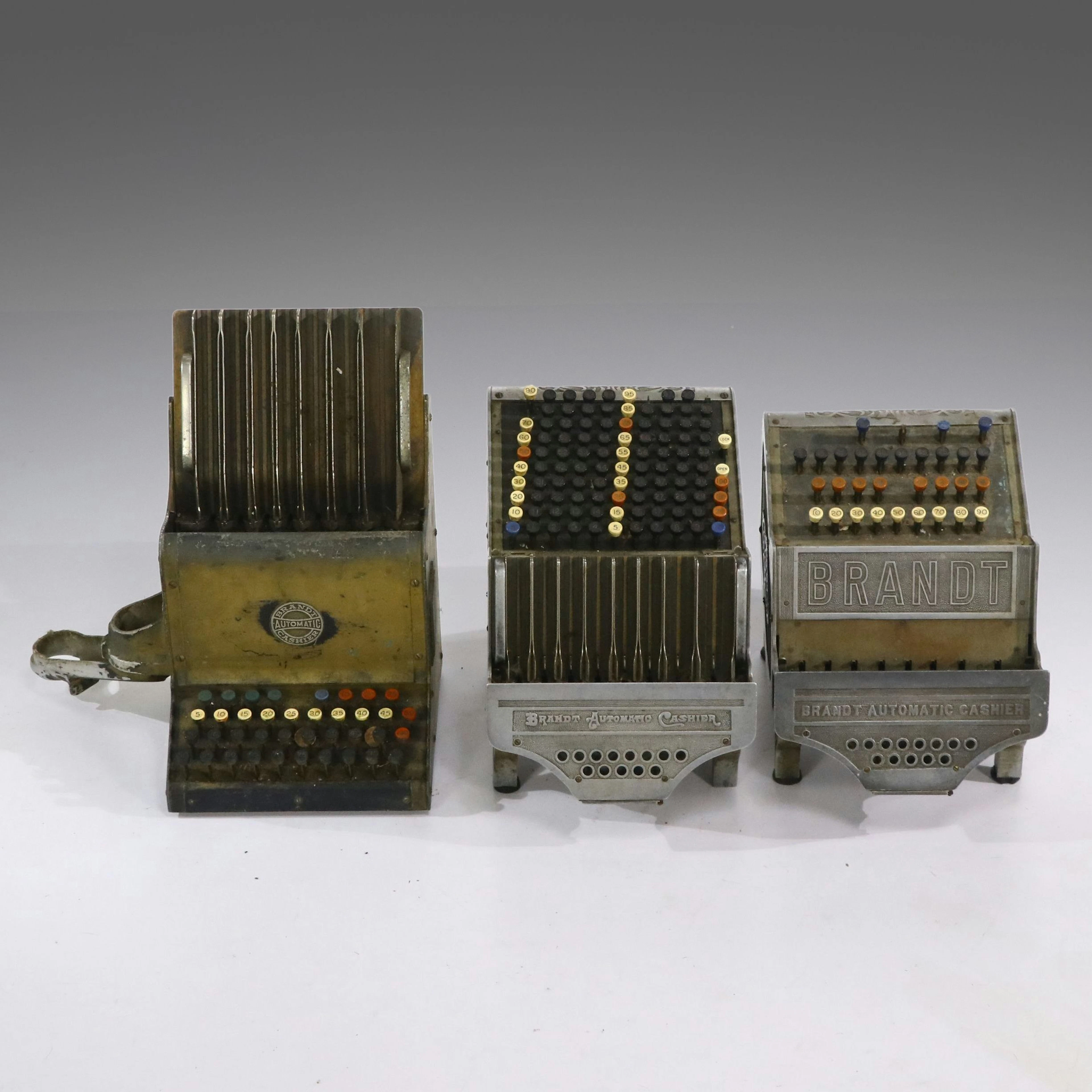 Brandt Automatic Cashier Coin Machines, Early 20th Century