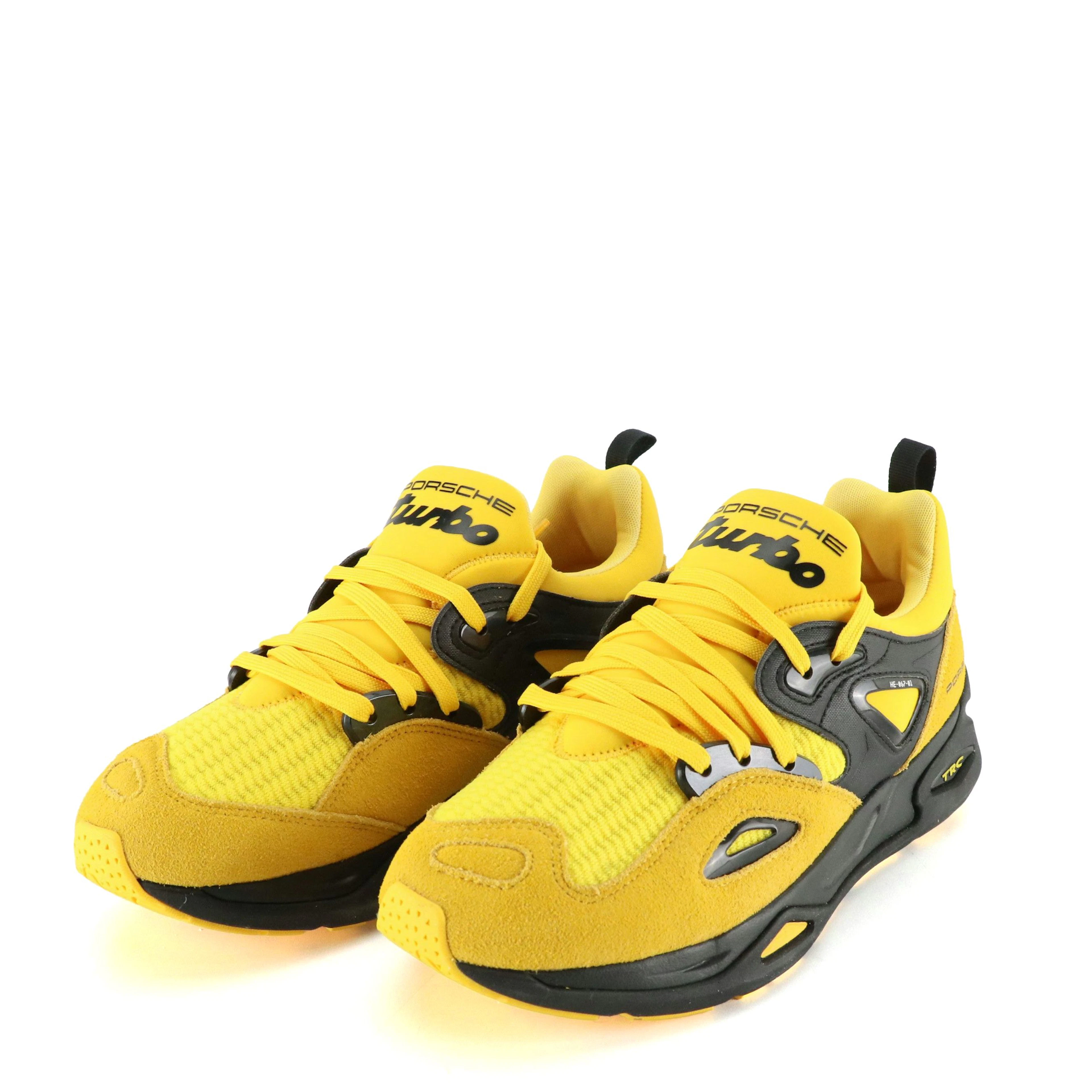 Men's Puma x Porsche Legacy TRC Blaze Sneakers in "Lemon Chrome/Black,"
