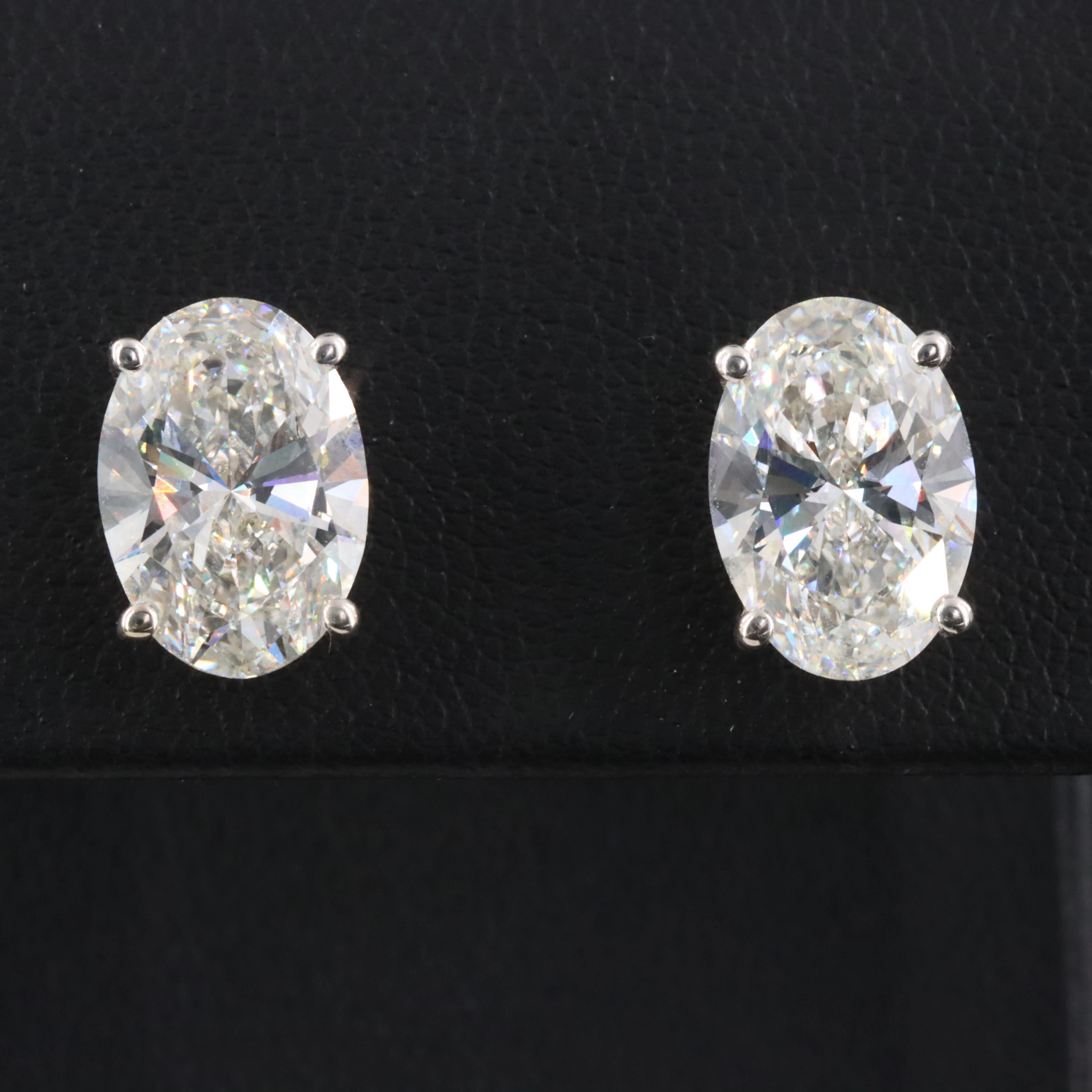 14K 6.00 CTW Lab Grown Diamond Solitaire Earrings with IGI Reports
