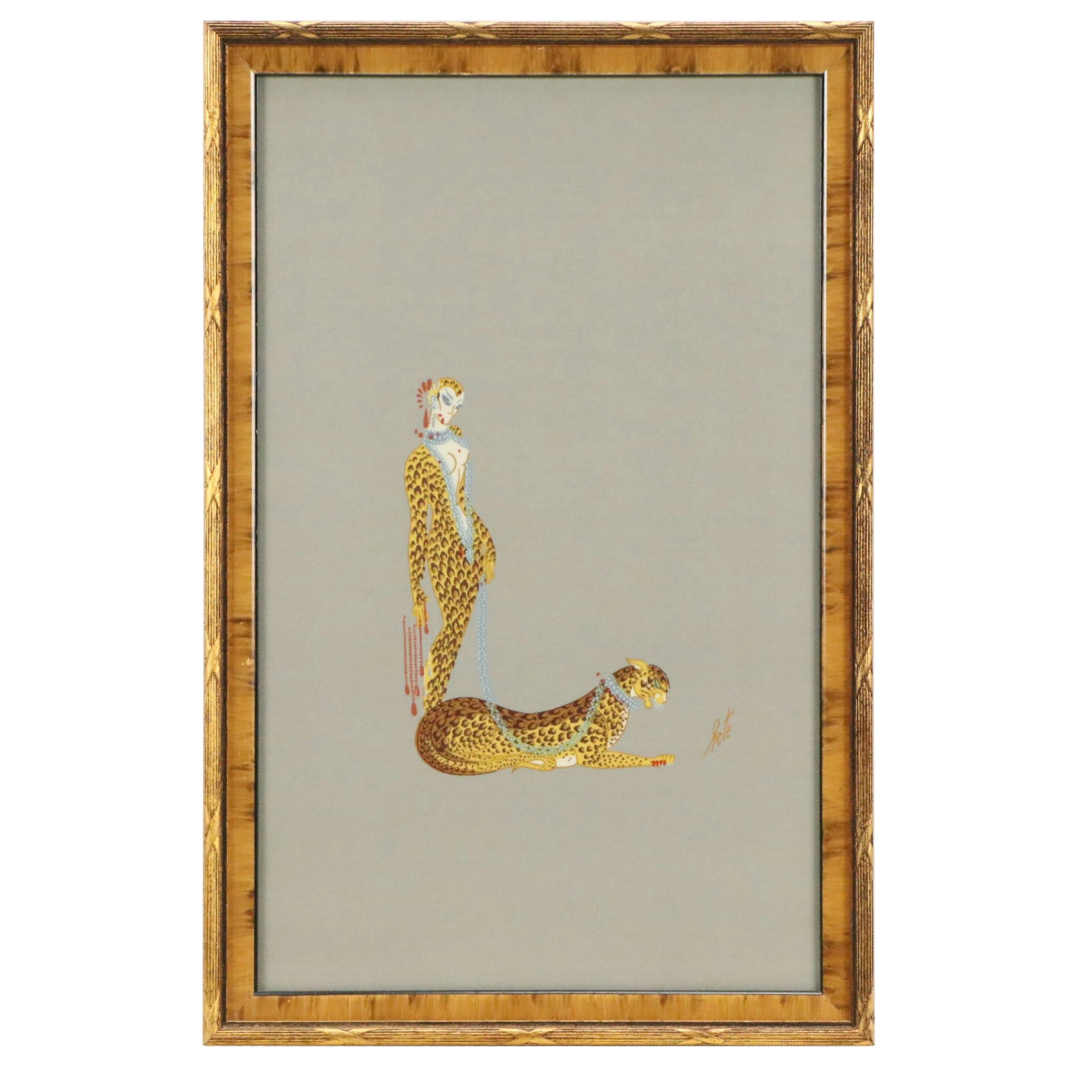 Serigraph After Erté "L," Late 20th Century
