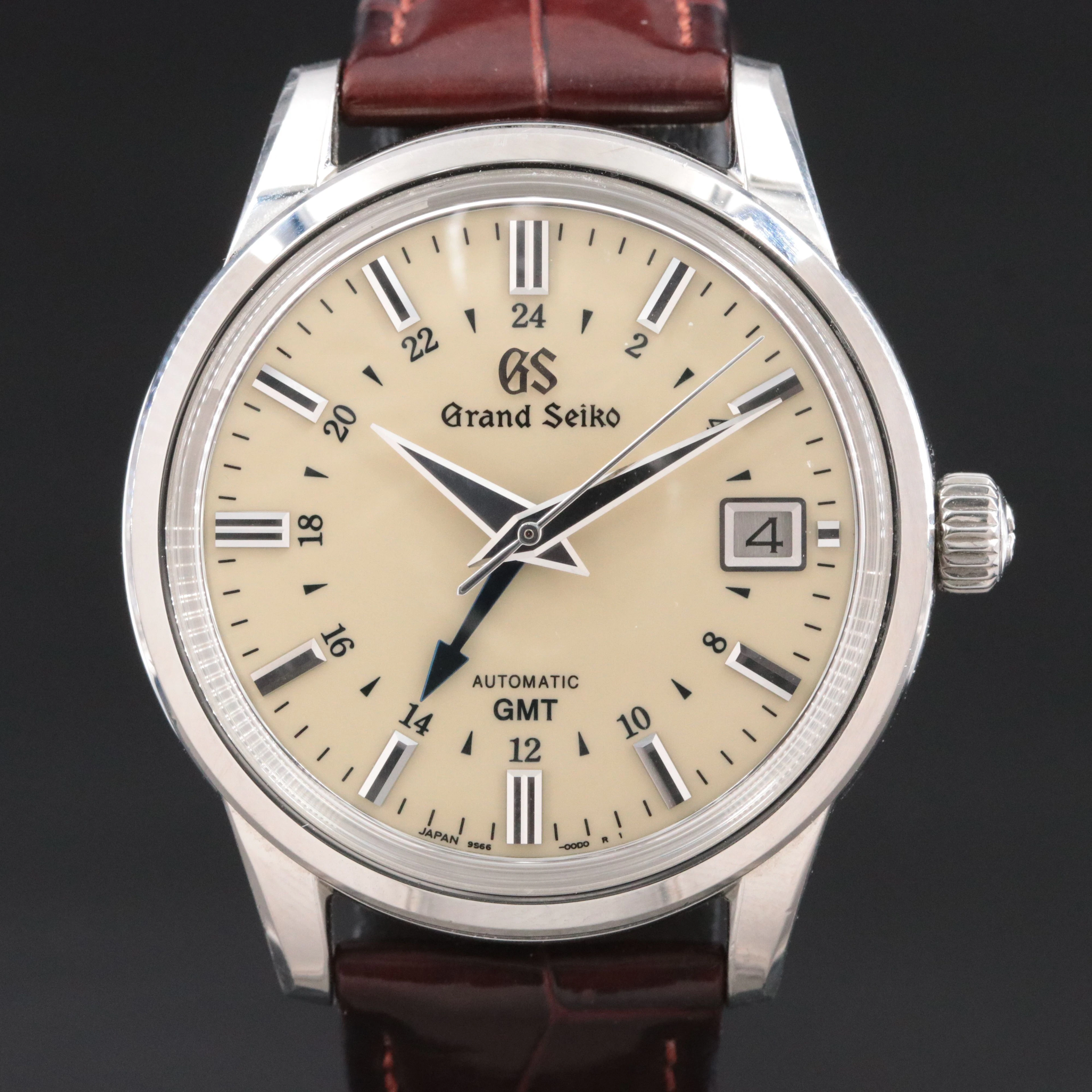 Grand Seiko Elegance Automatic GMT Stainless Steel Watch Ref. SBGM221G