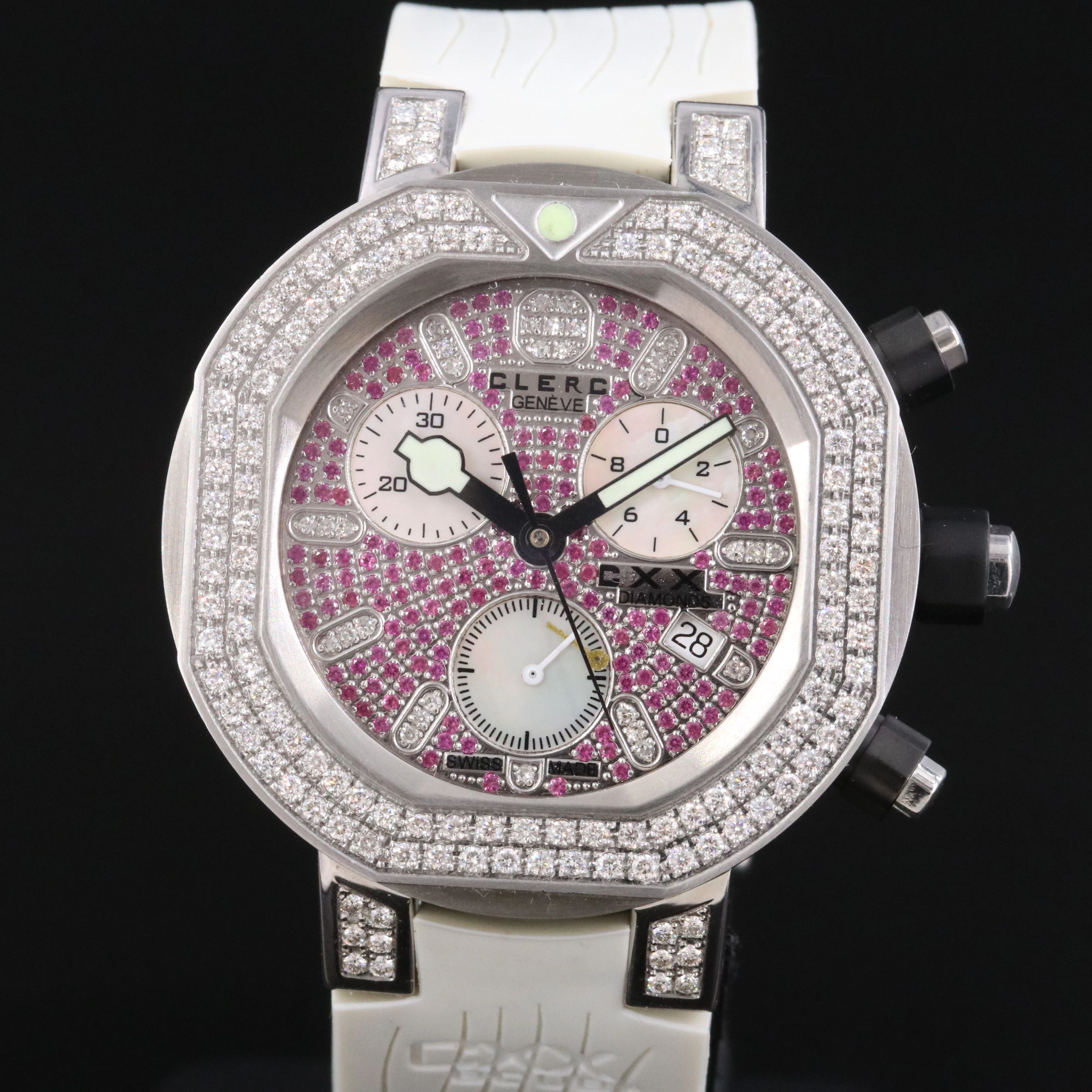 Clerc CXX Scuba Diamond & Ruby Chronograph Watch