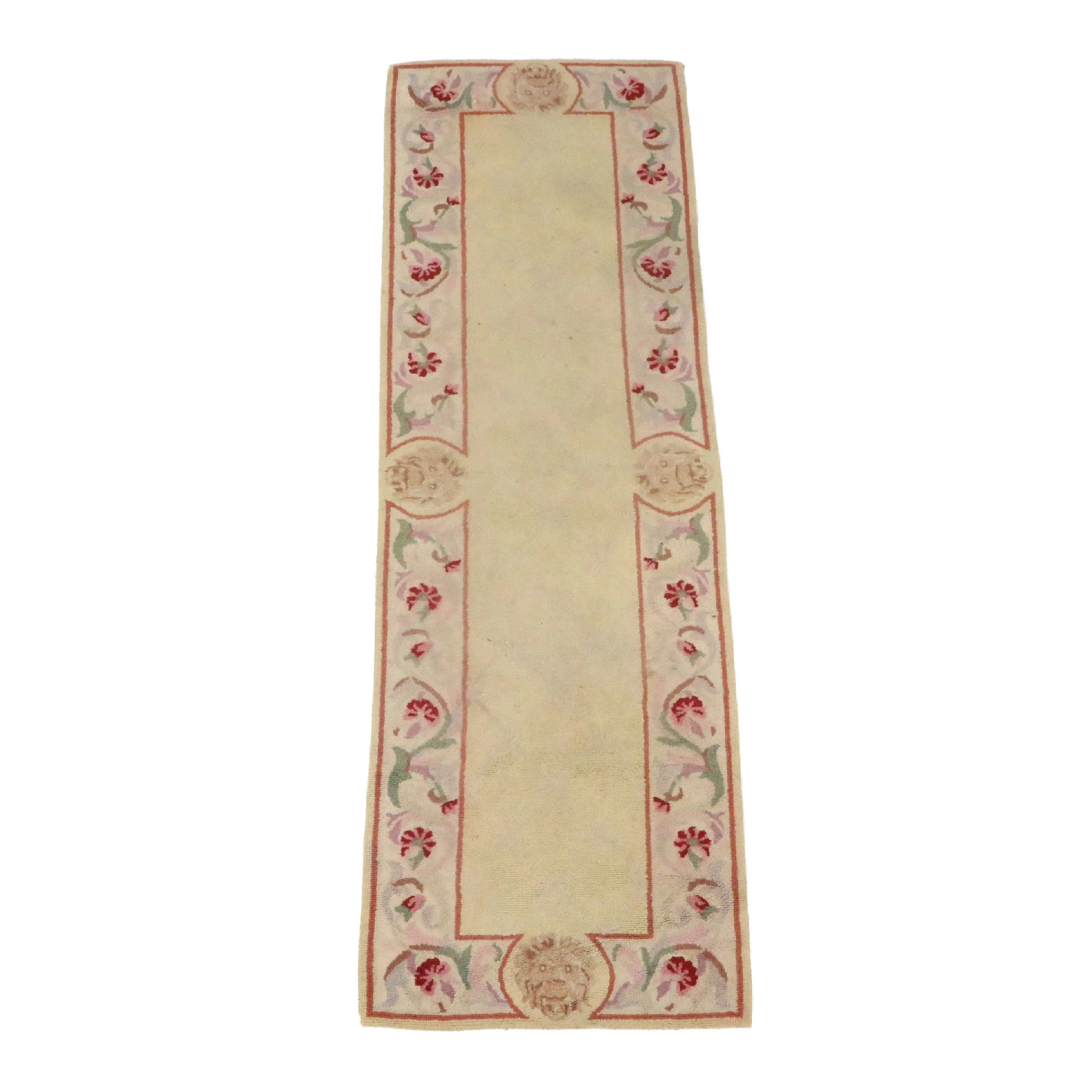 2'3 x 7'3 Handmade Hooked Wool Carpet Runner