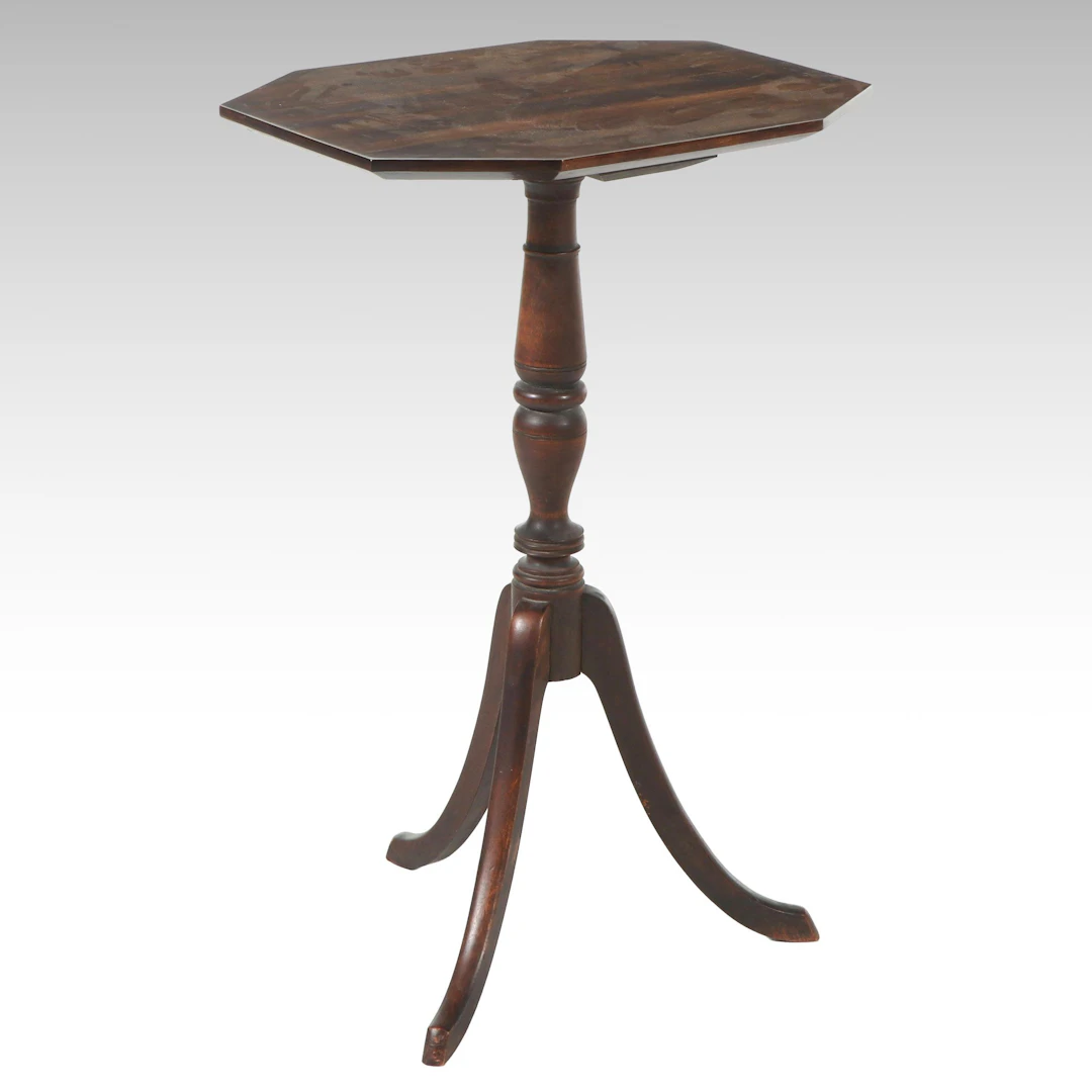 Paine Furniture Co. Federal Style Hardwood Candlestand, Early/Mid-20th Century