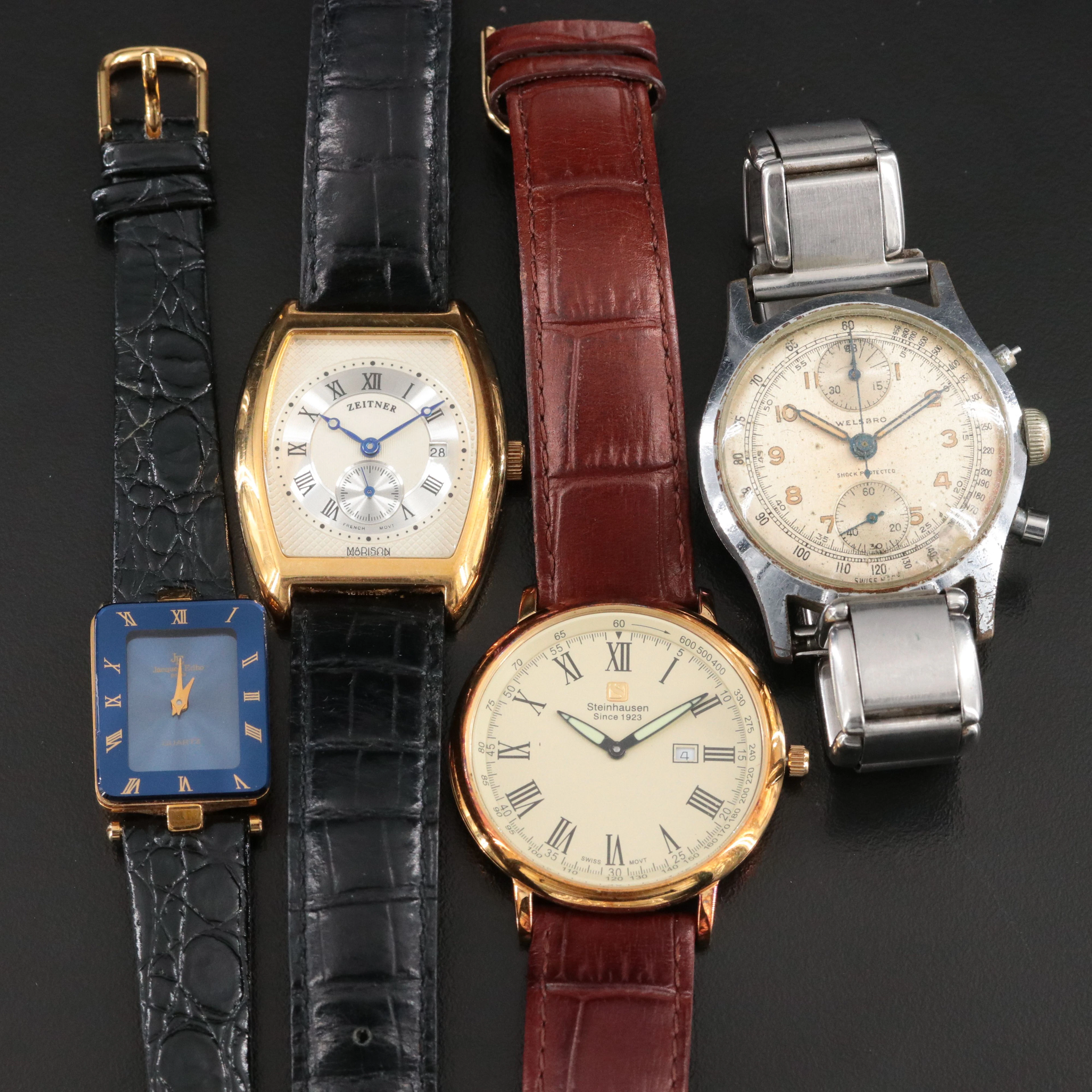 Collection of Quartz Watches Featuring Jacques Edho and Zeitner