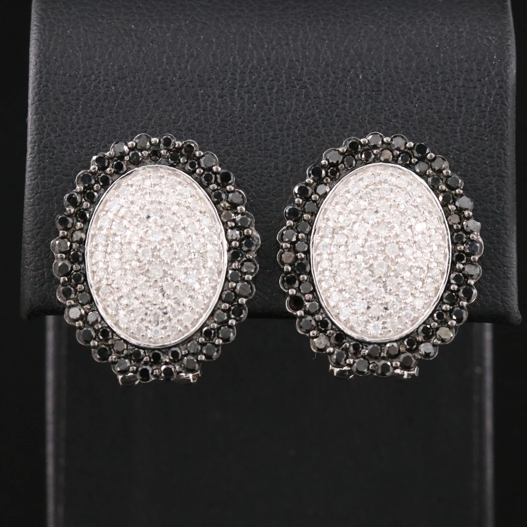 14K 2.03 CTW Diamond Button Earrings