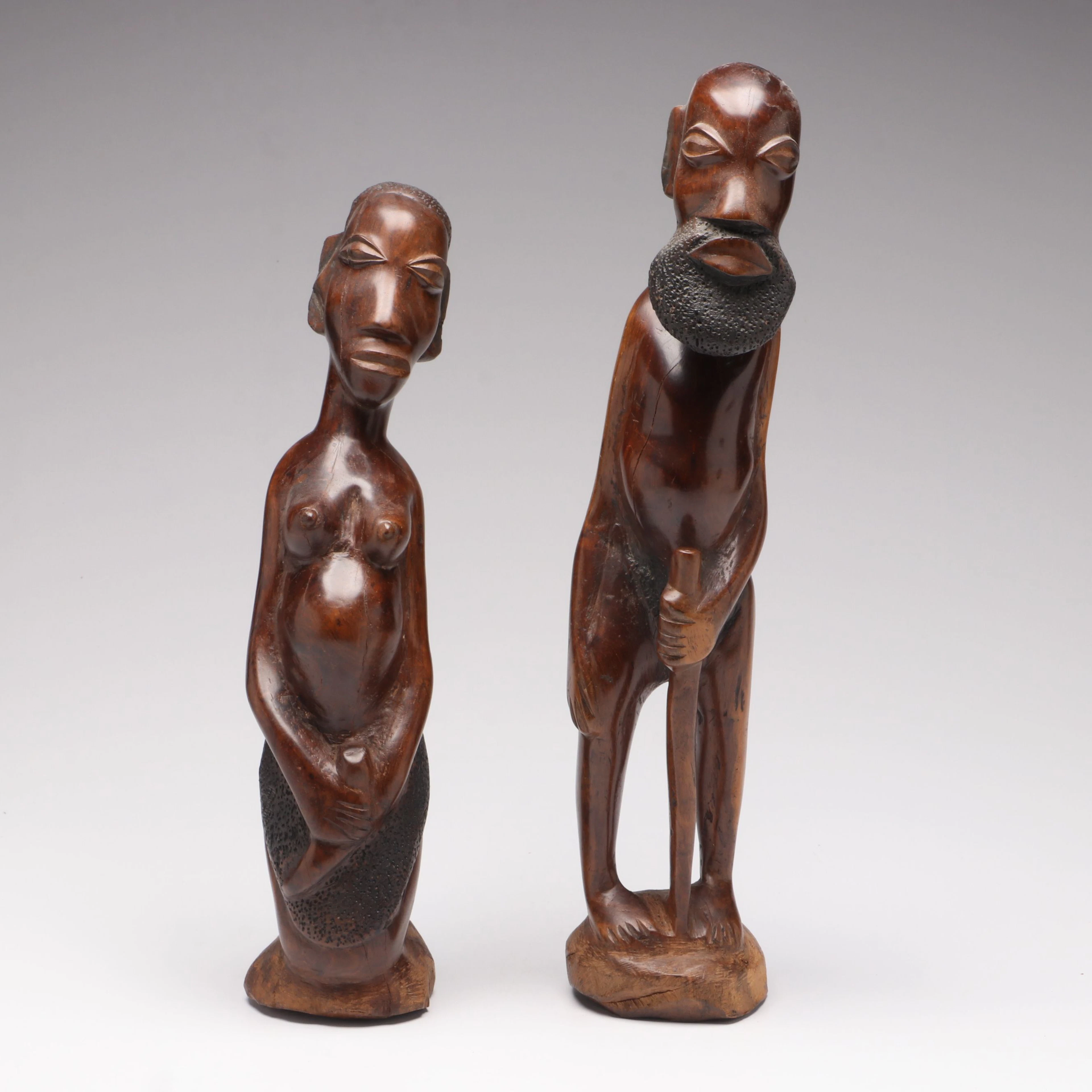 Makonde Hand-Carved Wooden Figures