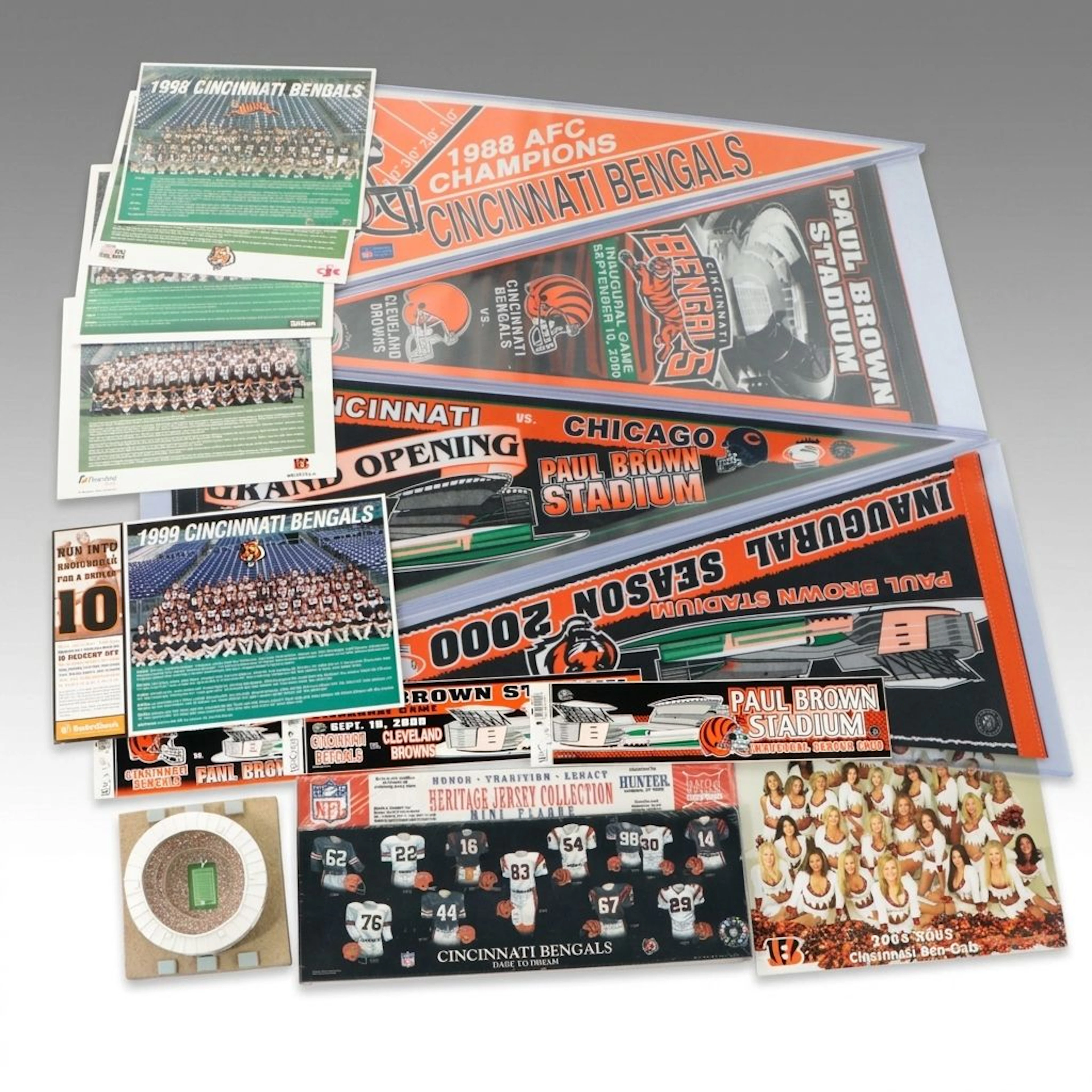 Cincinnati Bengals Pendants, Photographs, and More Football Memorabilia