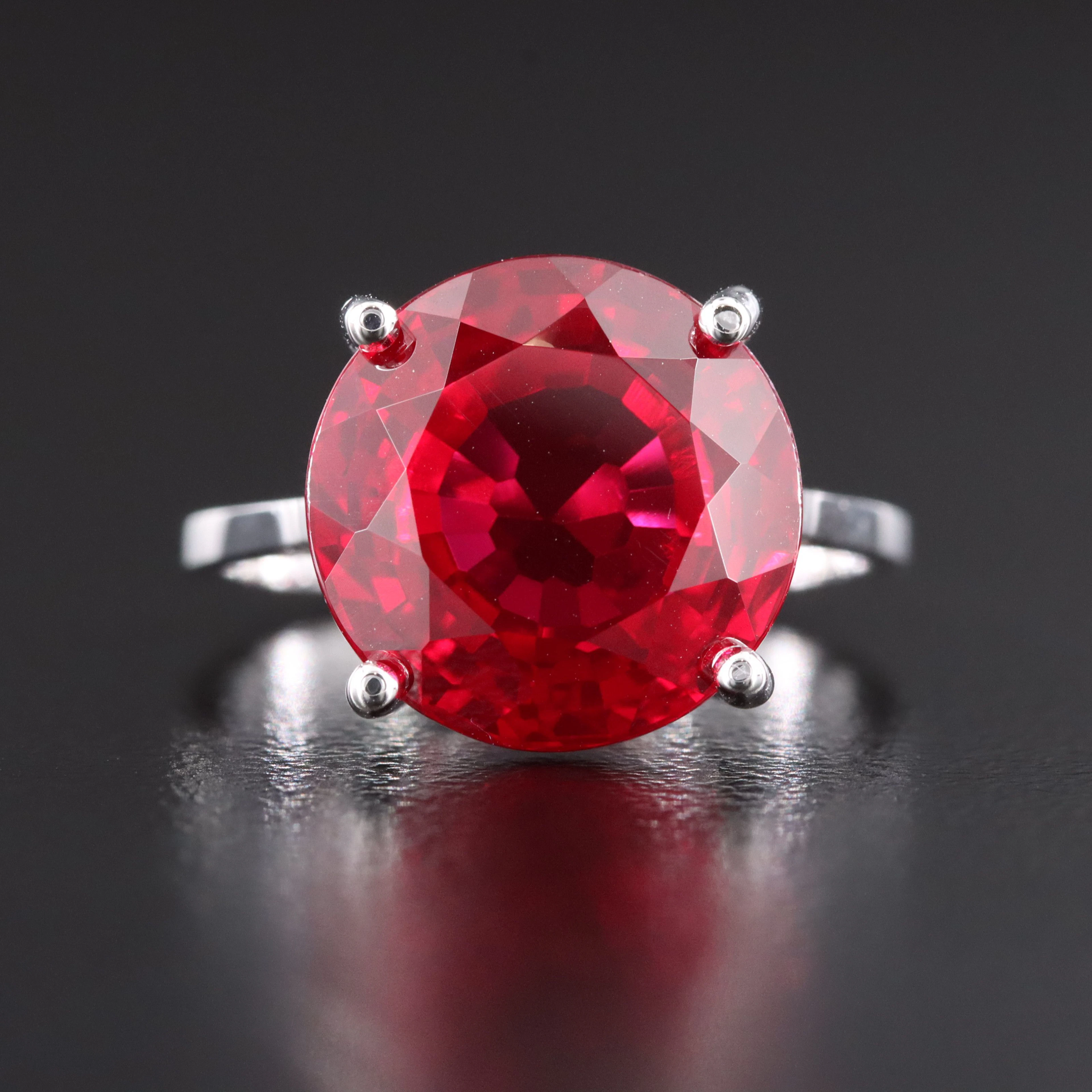 14K 9.60 CT Ruby Solitaire Ring