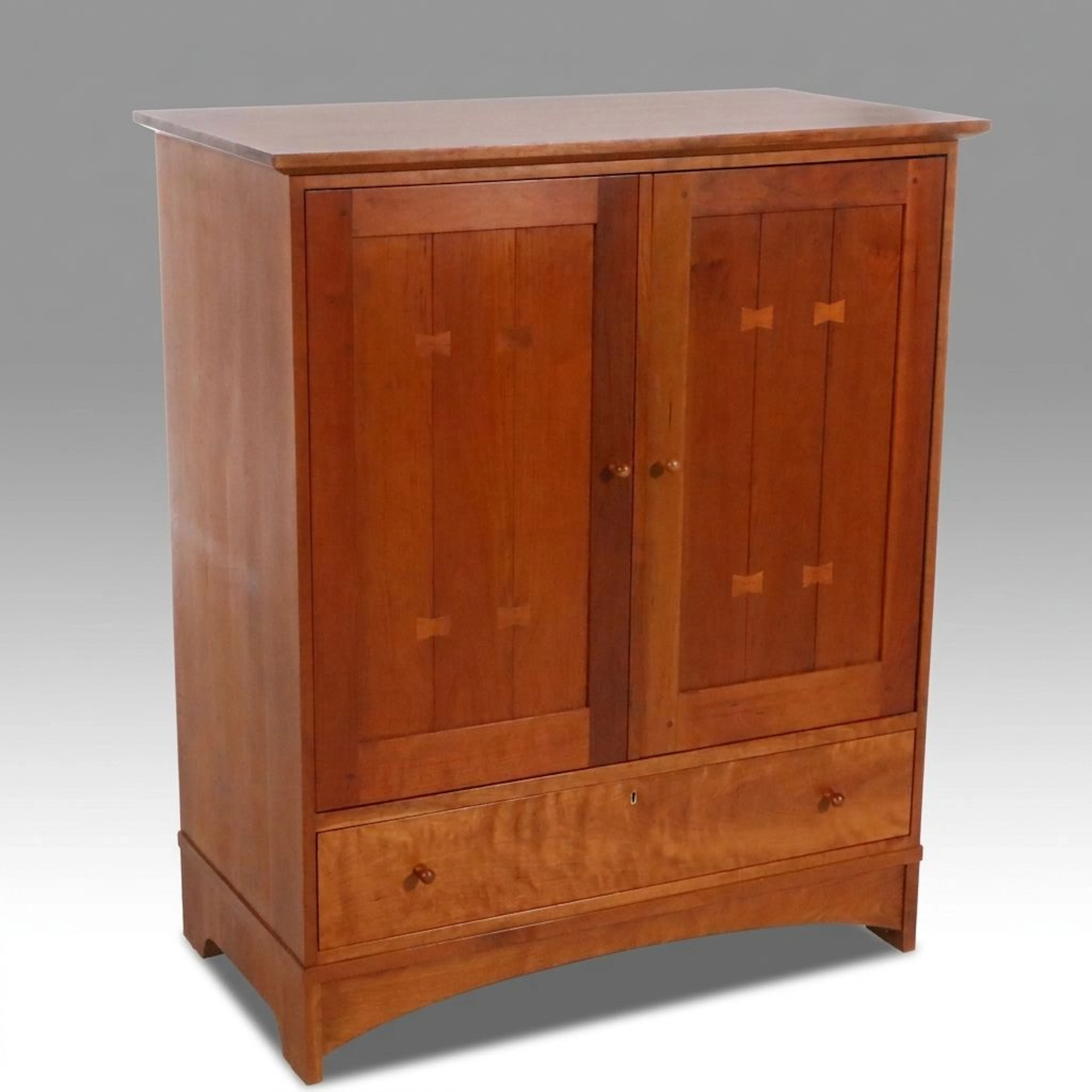 Stickley Craftsman Style Oak Media Armoire, Late 20th to Early 21st Century