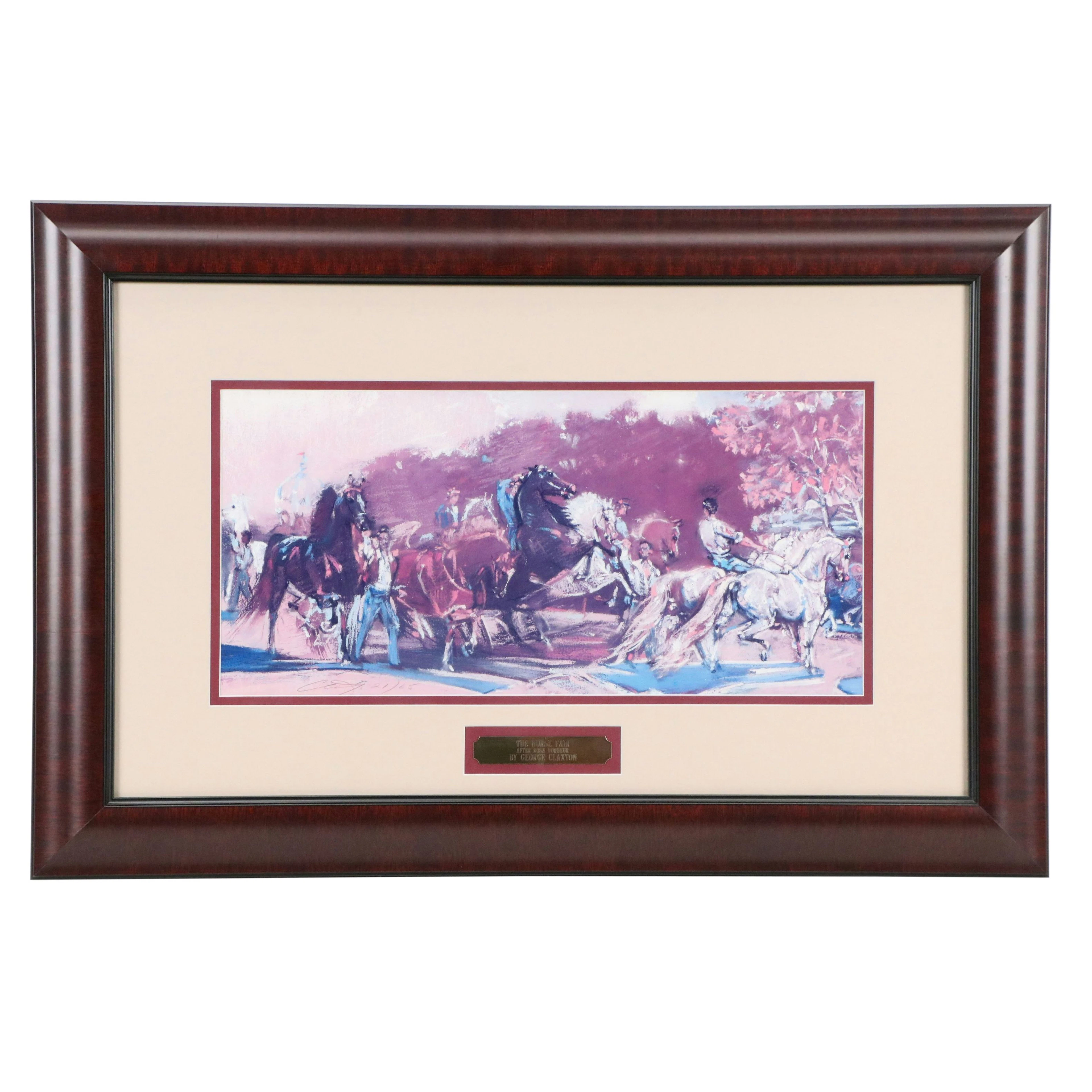 George Claxton Offset Lithograph After Rosa Bonheur "The Horse Fair"