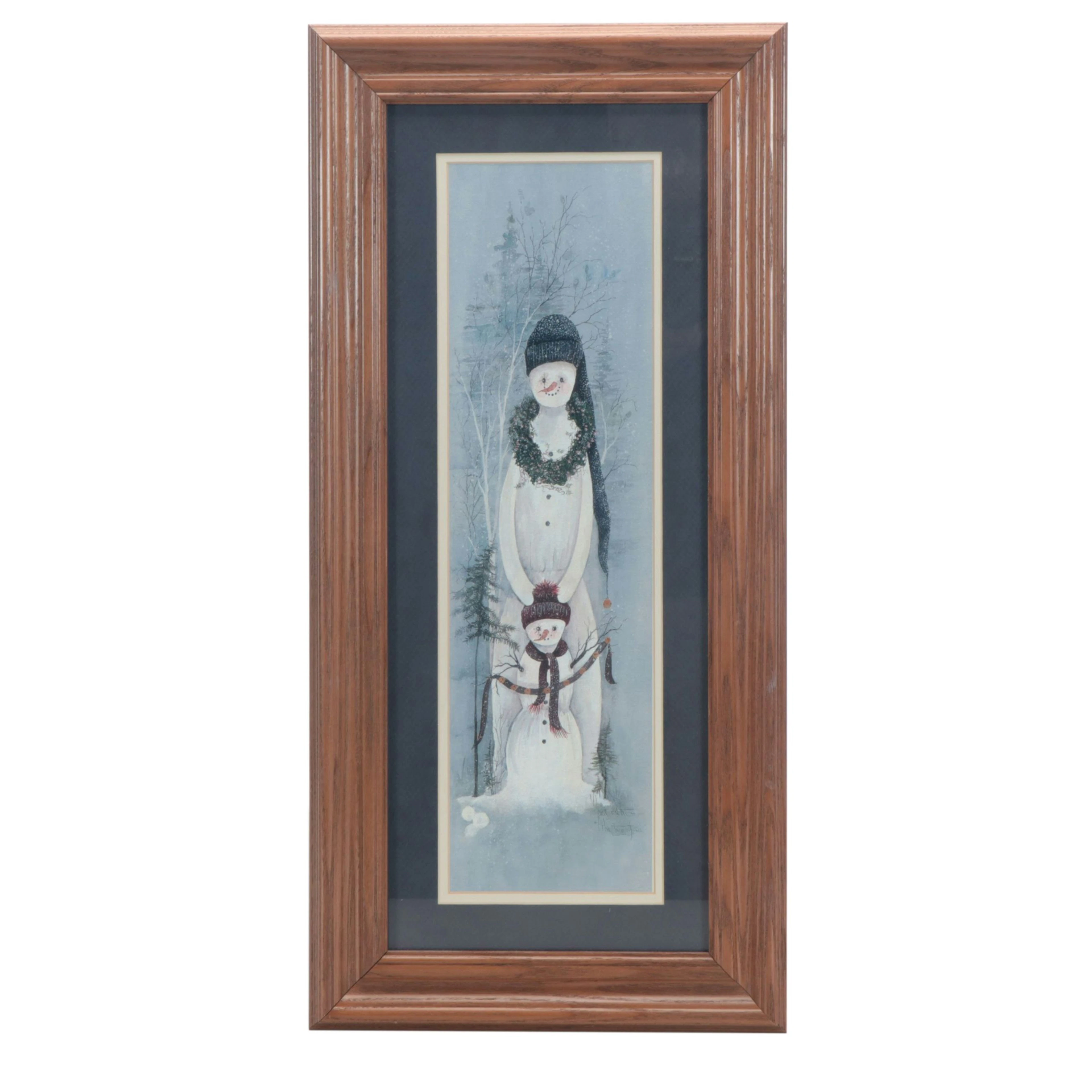 Christmas Snowman Photomechanical Print