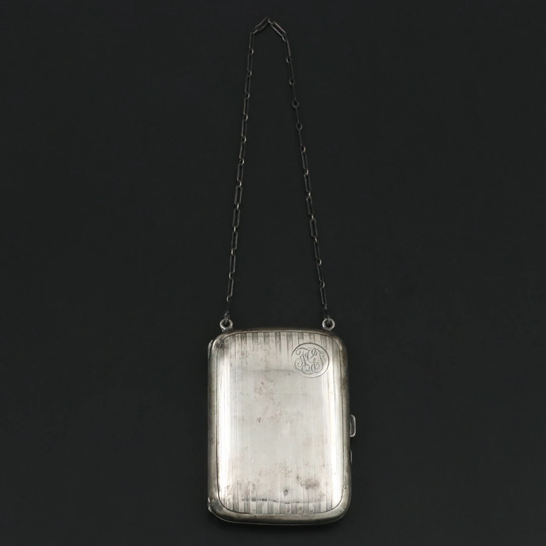 Webster Sterling Silver Coin Purse with Compact, 1913