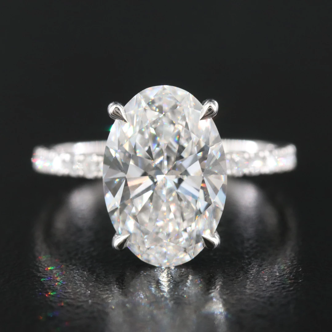 14K 4.50 CTW Lab Grown Diamond Ring with IGI Report