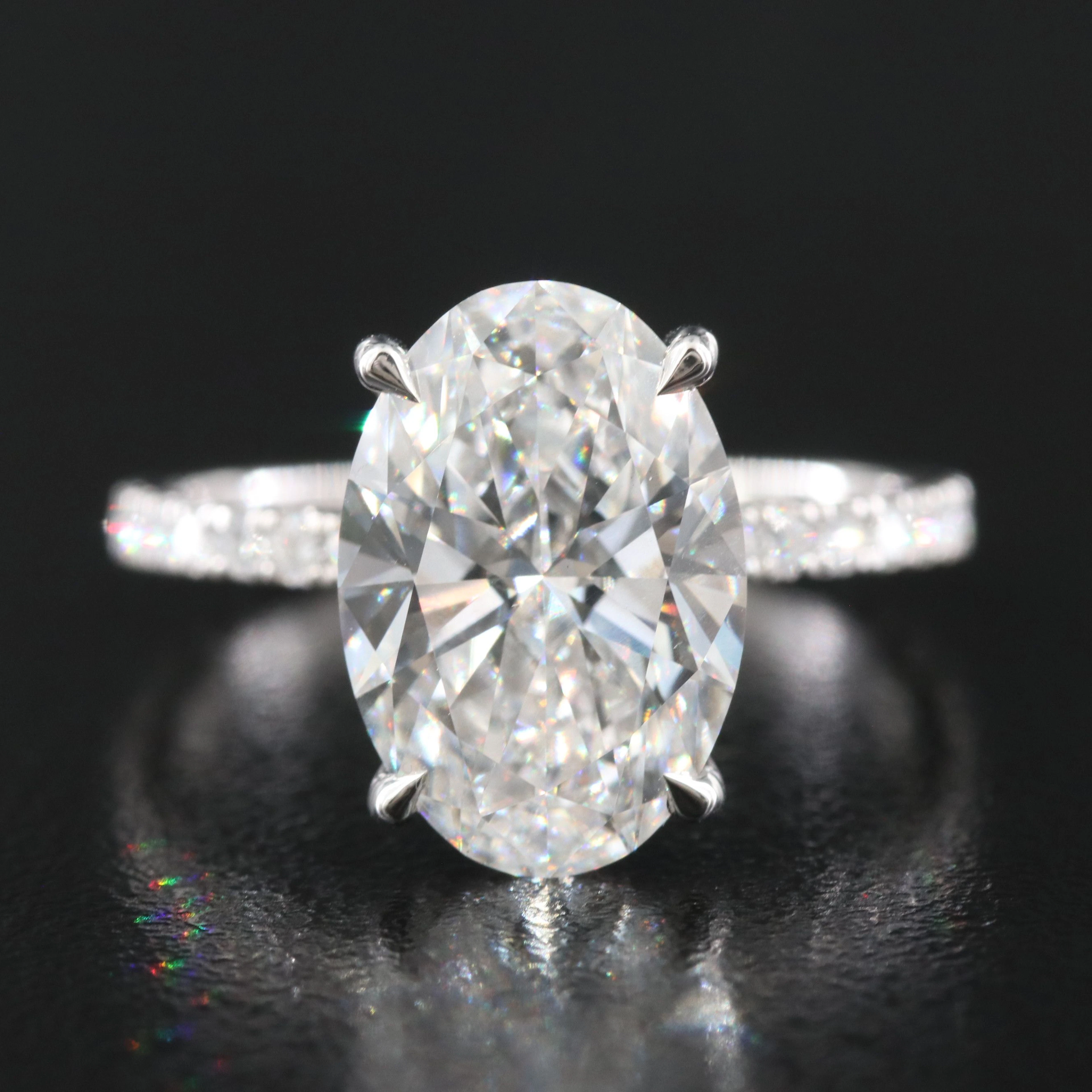 14K 4.50 CTW Lab Grown Diamond Ring with IGI Report