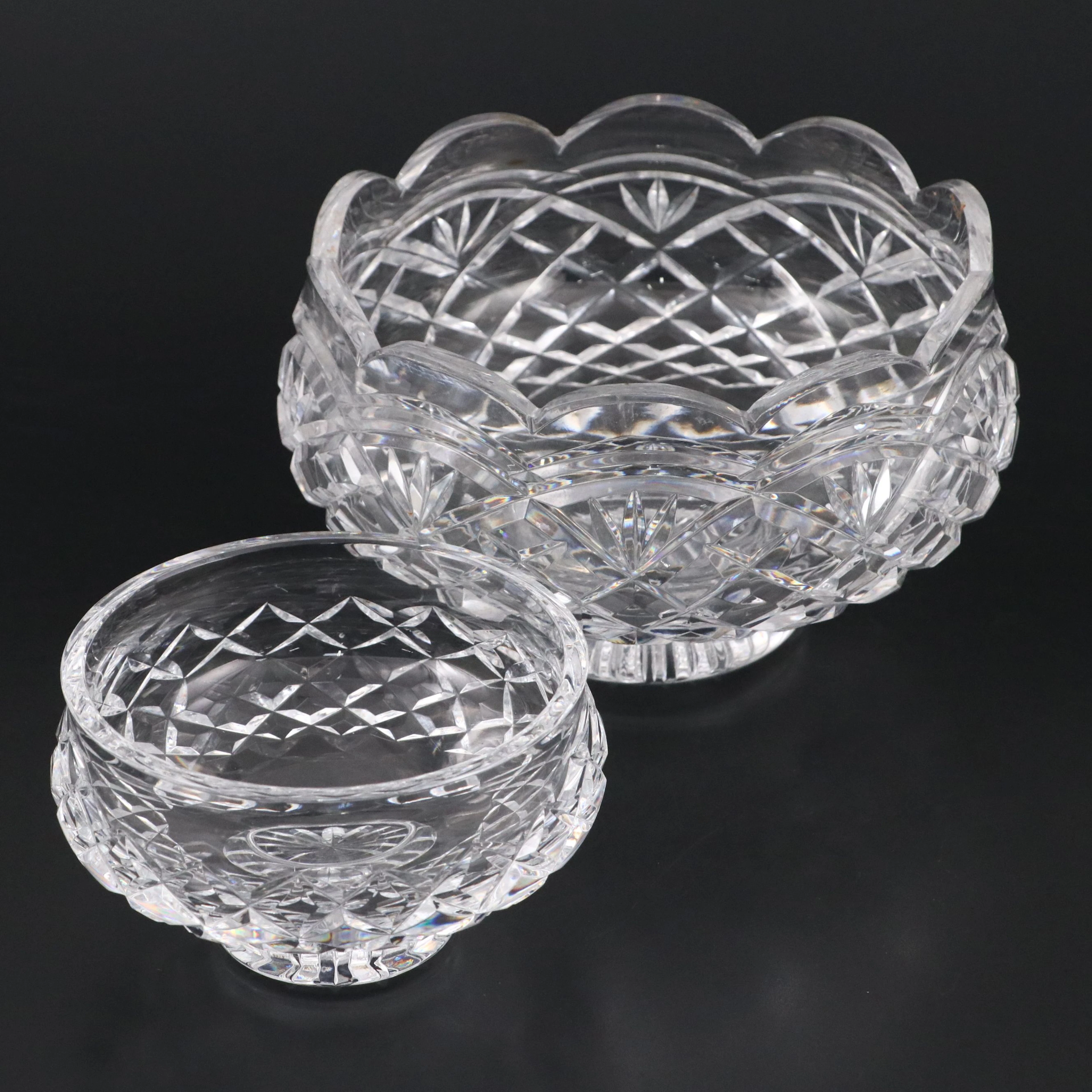 Waterford "Comeragh" and "Cullen" Crystal Footed Bowls