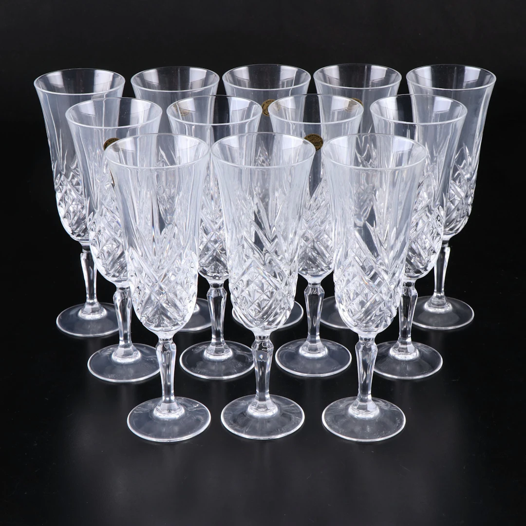 Cristal d'Arques "Masquerade" Crystal Fluted Champagne Glasses