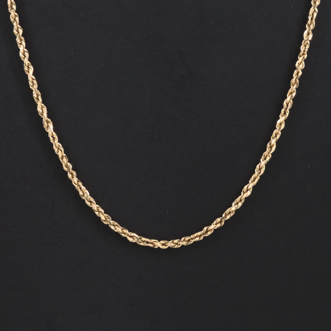14K Rope Chain Necklace