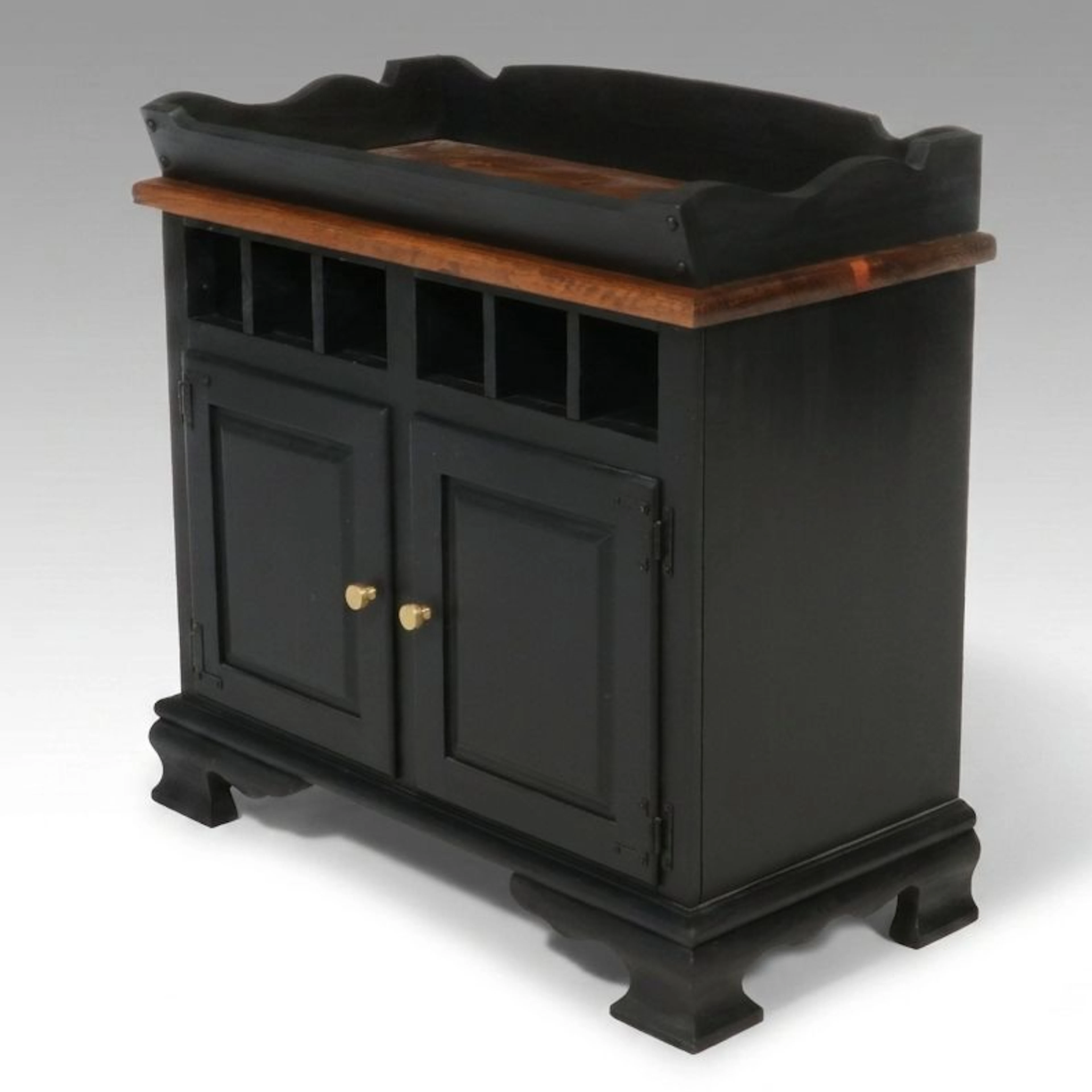 Colonial Revival Painted Wood Server, Late 20th Century