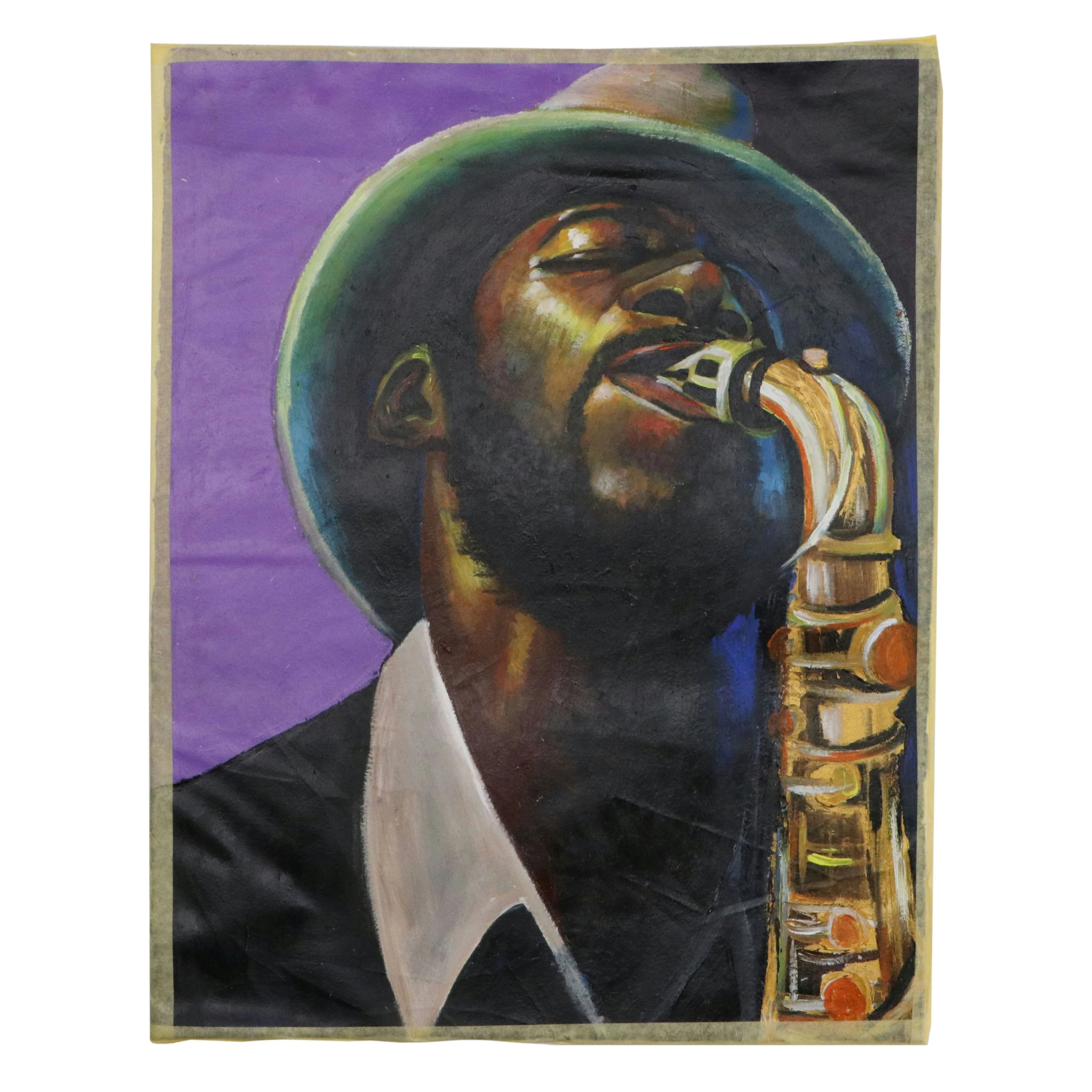 Oluwakemi Omowaire Acrylic Painting "Sounds of Joy," 21st Century