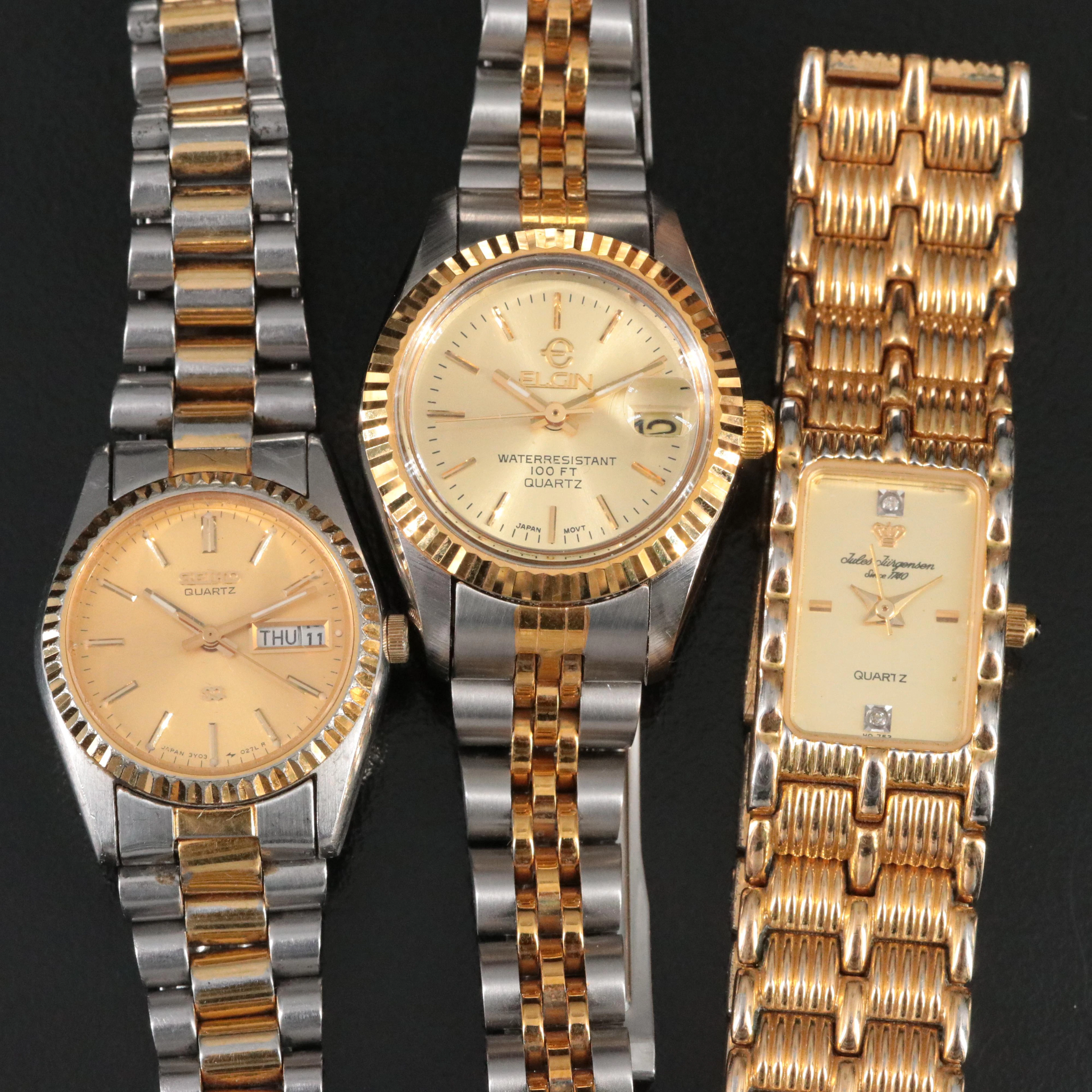 Selection of Quartz Watches Featuring Elgin, Jules Jurgensen and Seiko