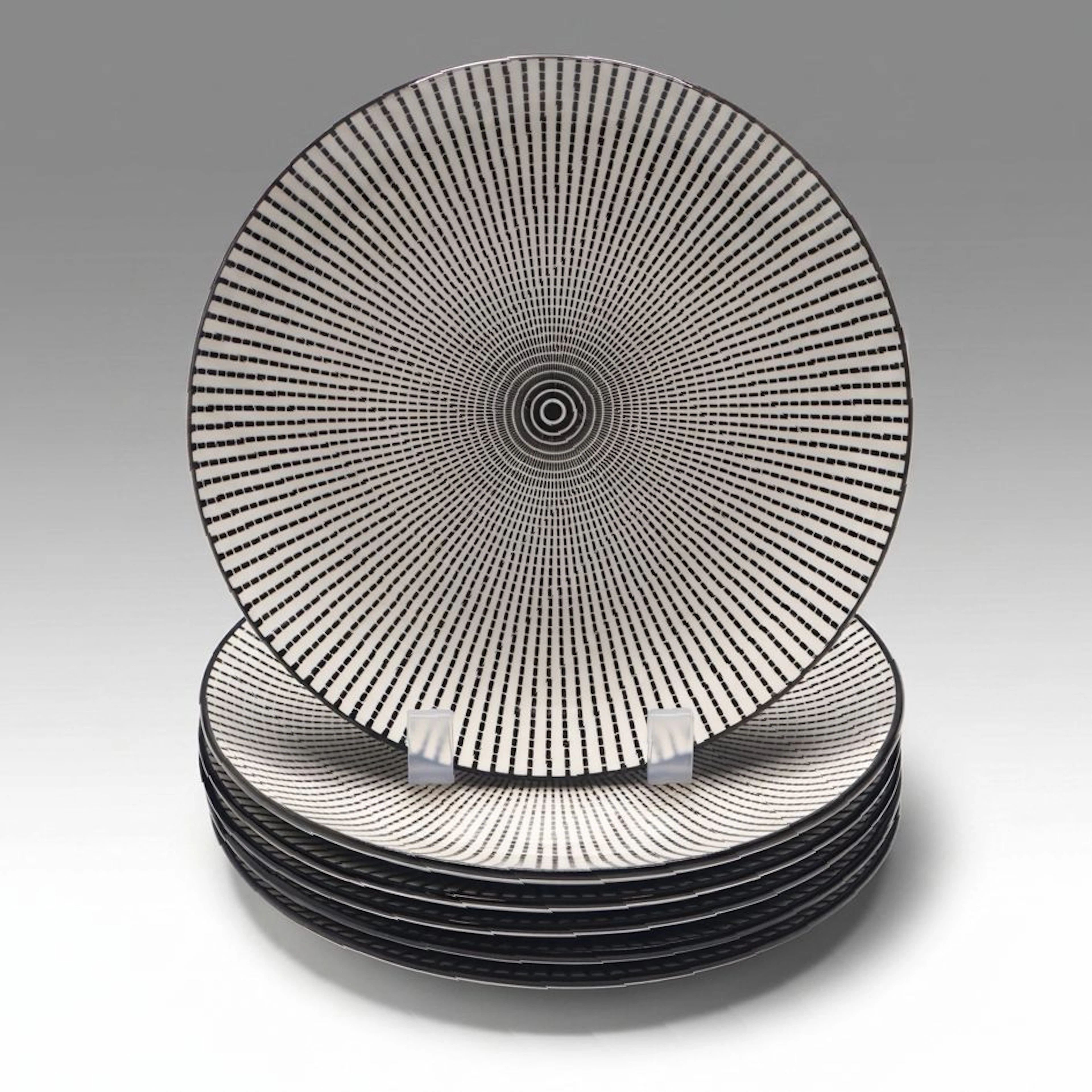 Royal Norfolk Op Art Salad Plates, Contemporary
