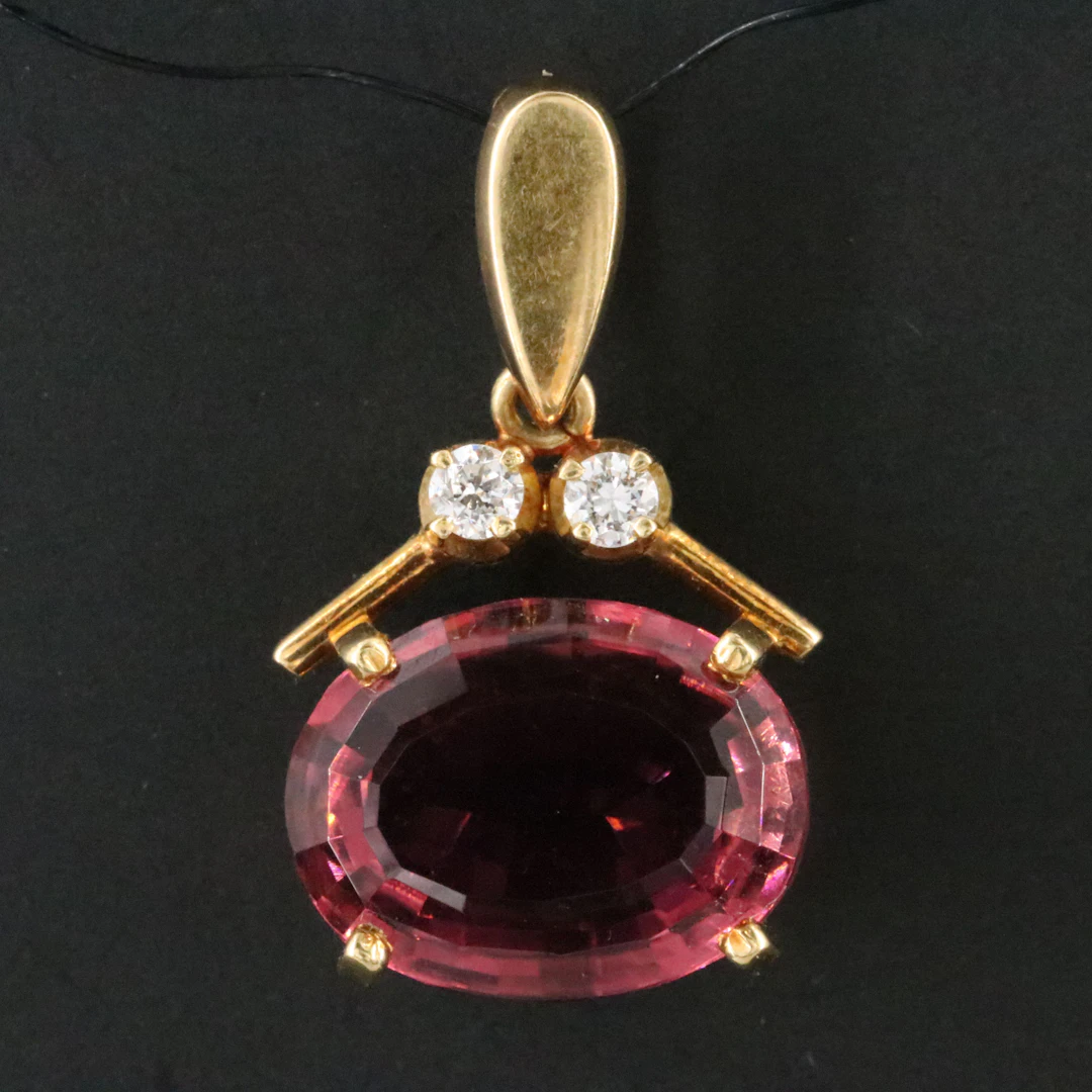 18K Tourmaline and Diamond Pendant